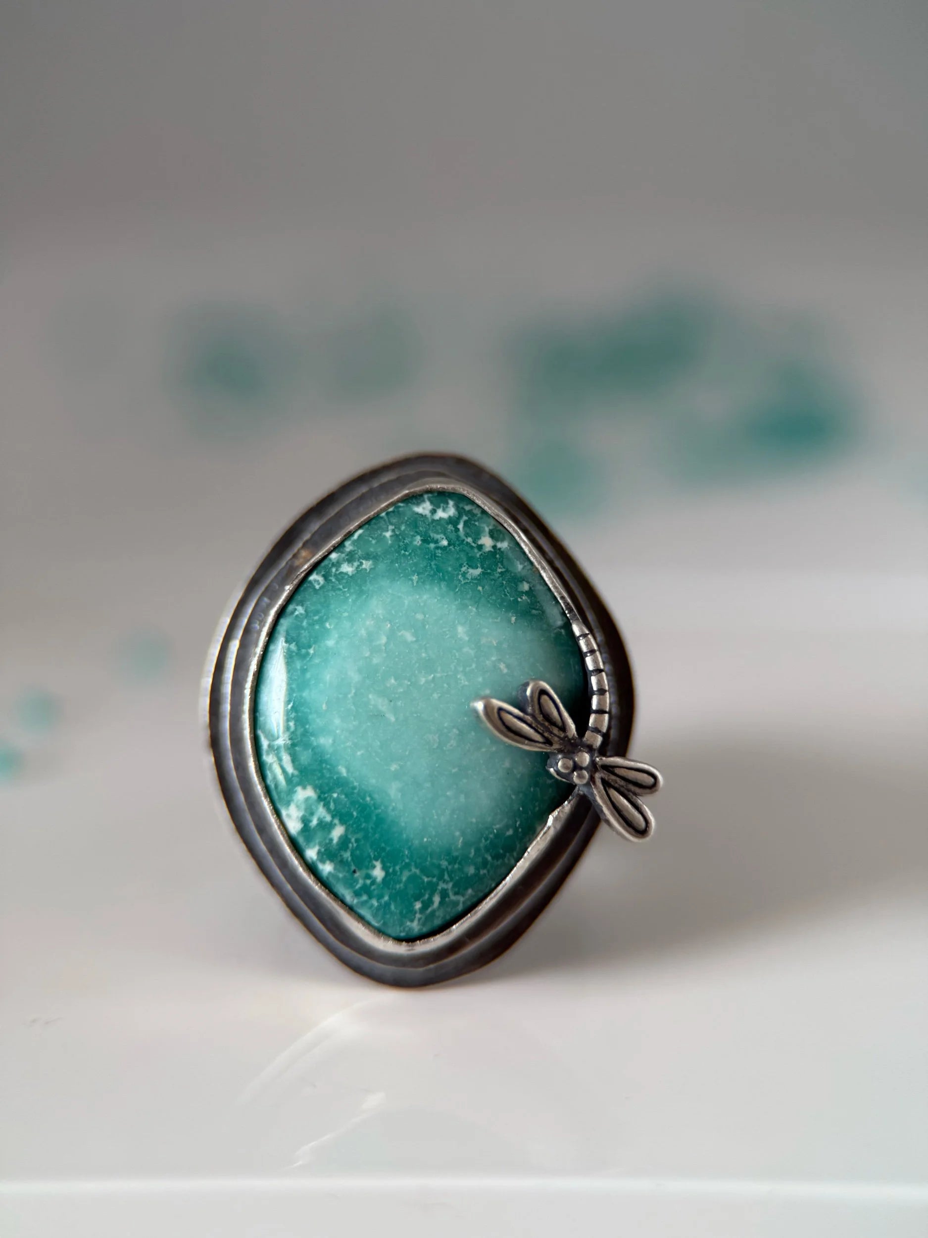 Whitewater Turquoise Dragonfly Ring
