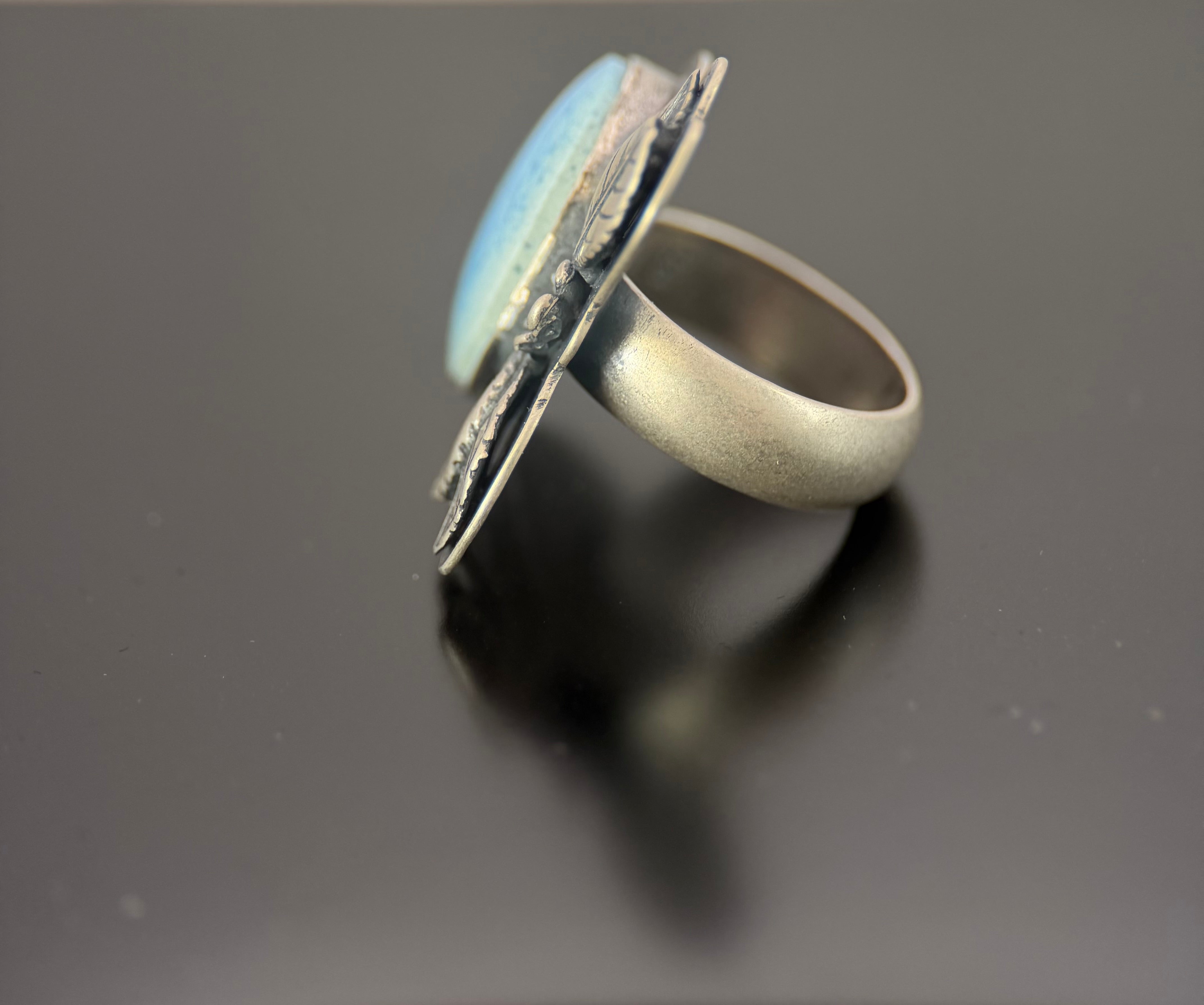 Golden Hills/Kazakhstan Turquoise Flower Ring