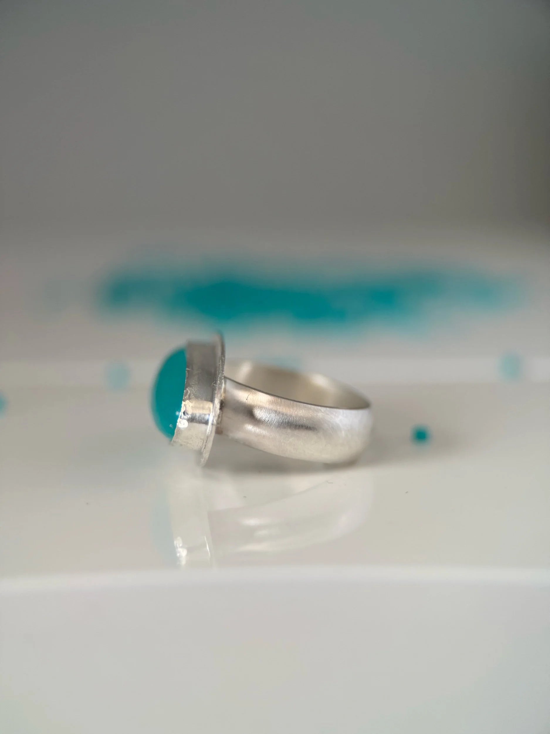 Amazonite East West Ring