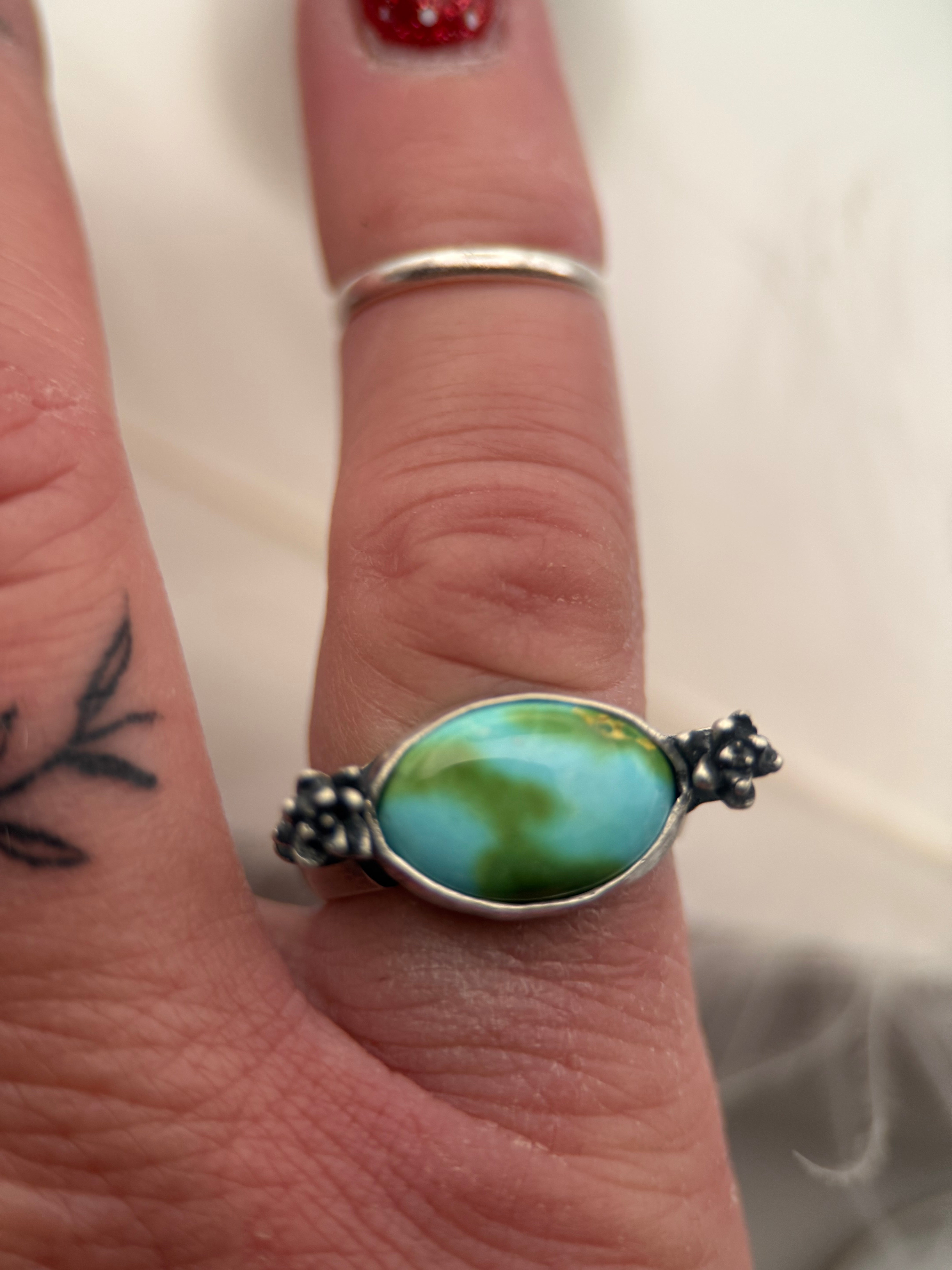 Sonoran Turquoise and Succulents Ring