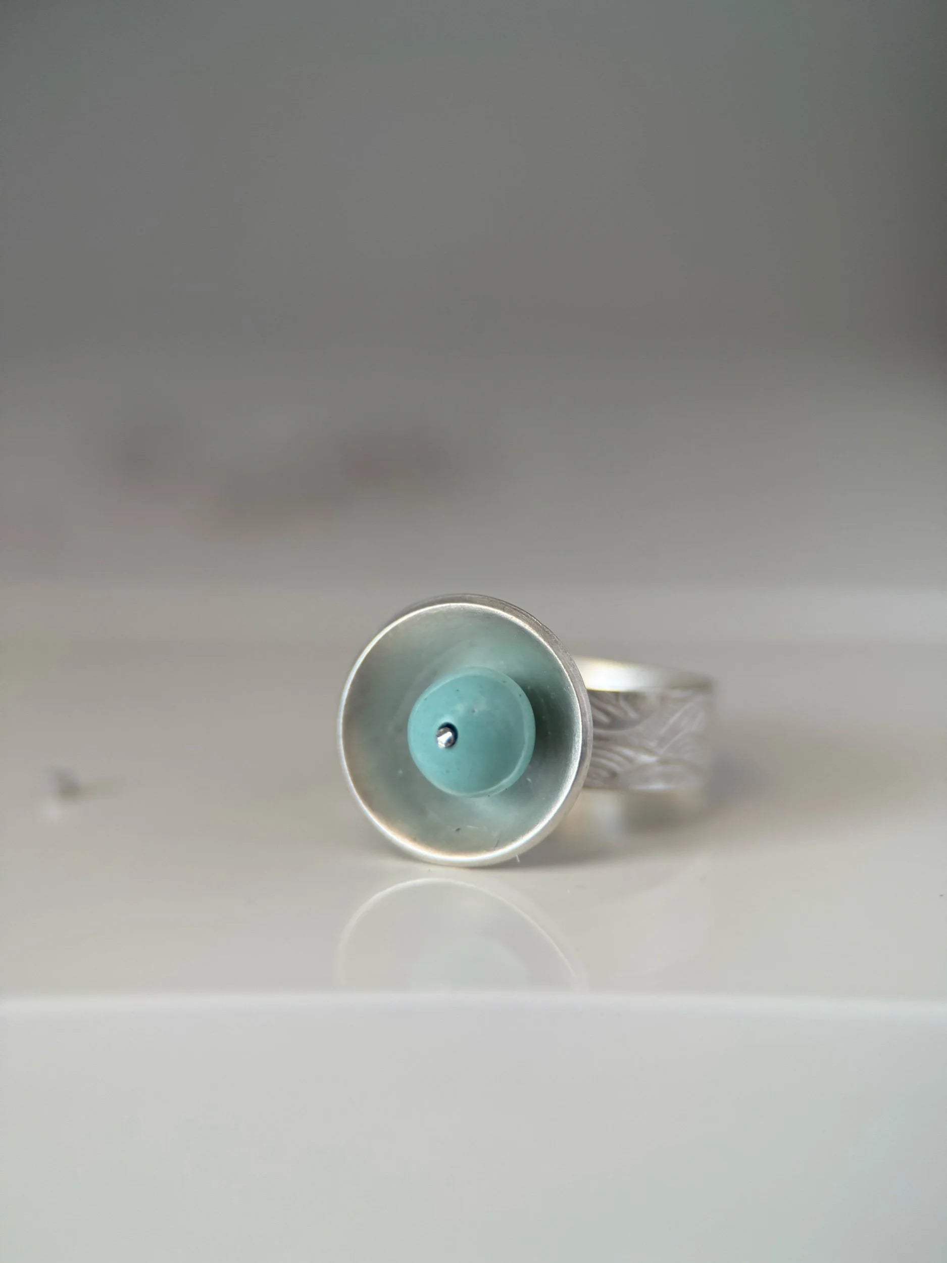 Lone Mountain Turquoise Bead Ring