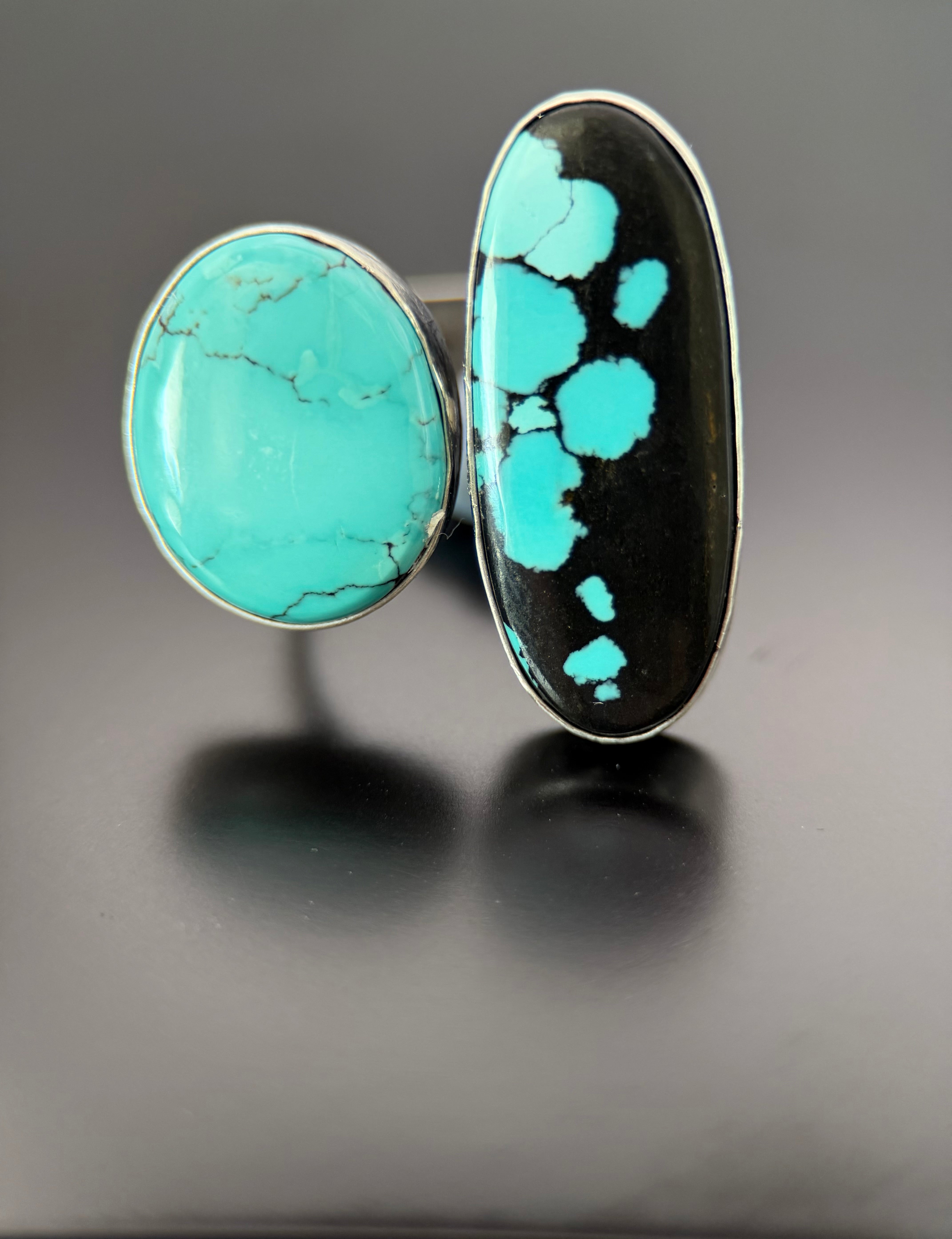 Moon River and #8 Turquoise Open Concept Ring