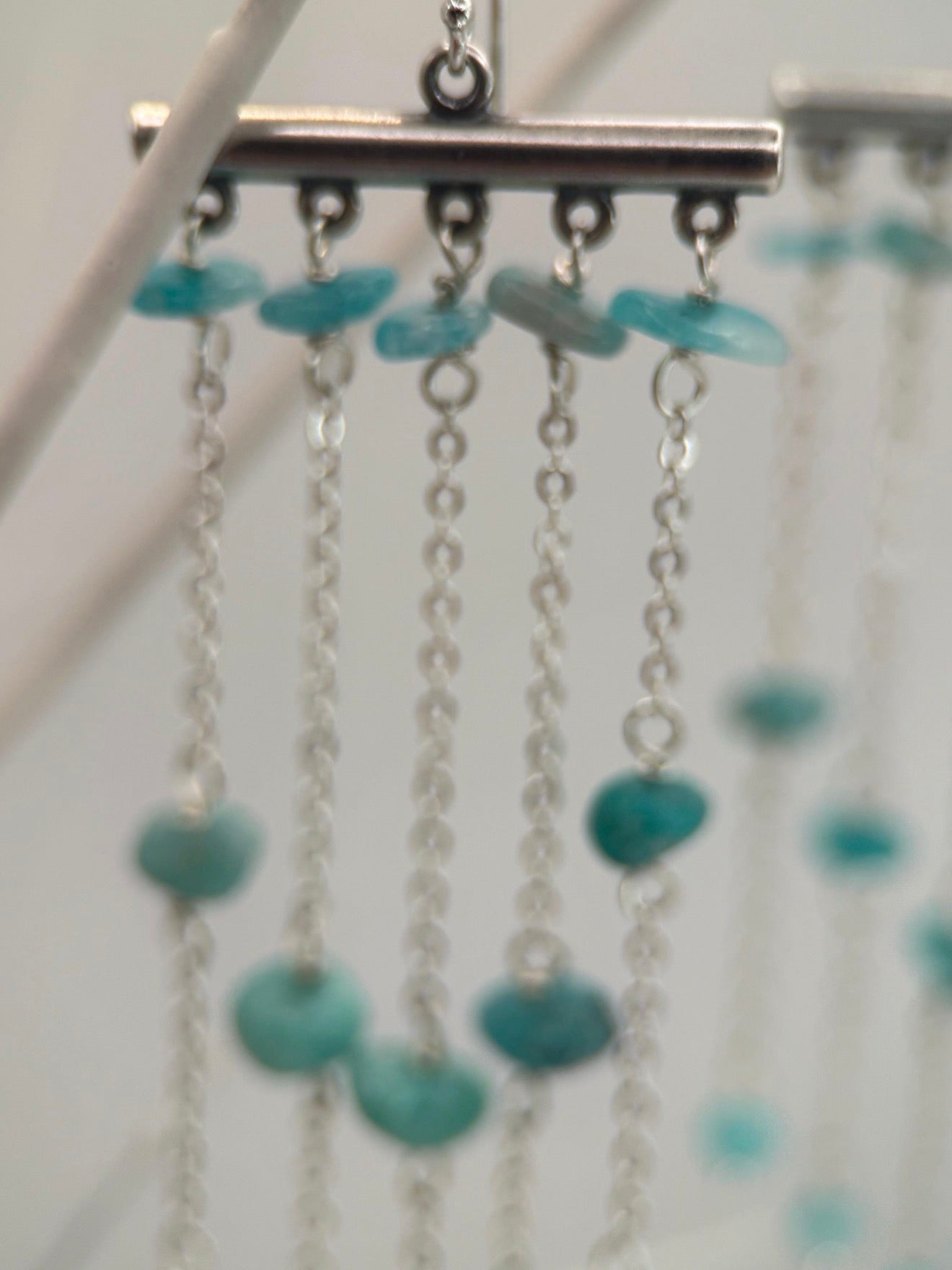 Amazonite Sterling Silver Chandelier Earrings