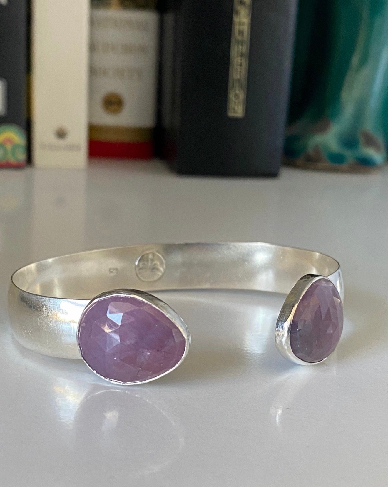 Classic Pink Purple Sapphire Cuff
