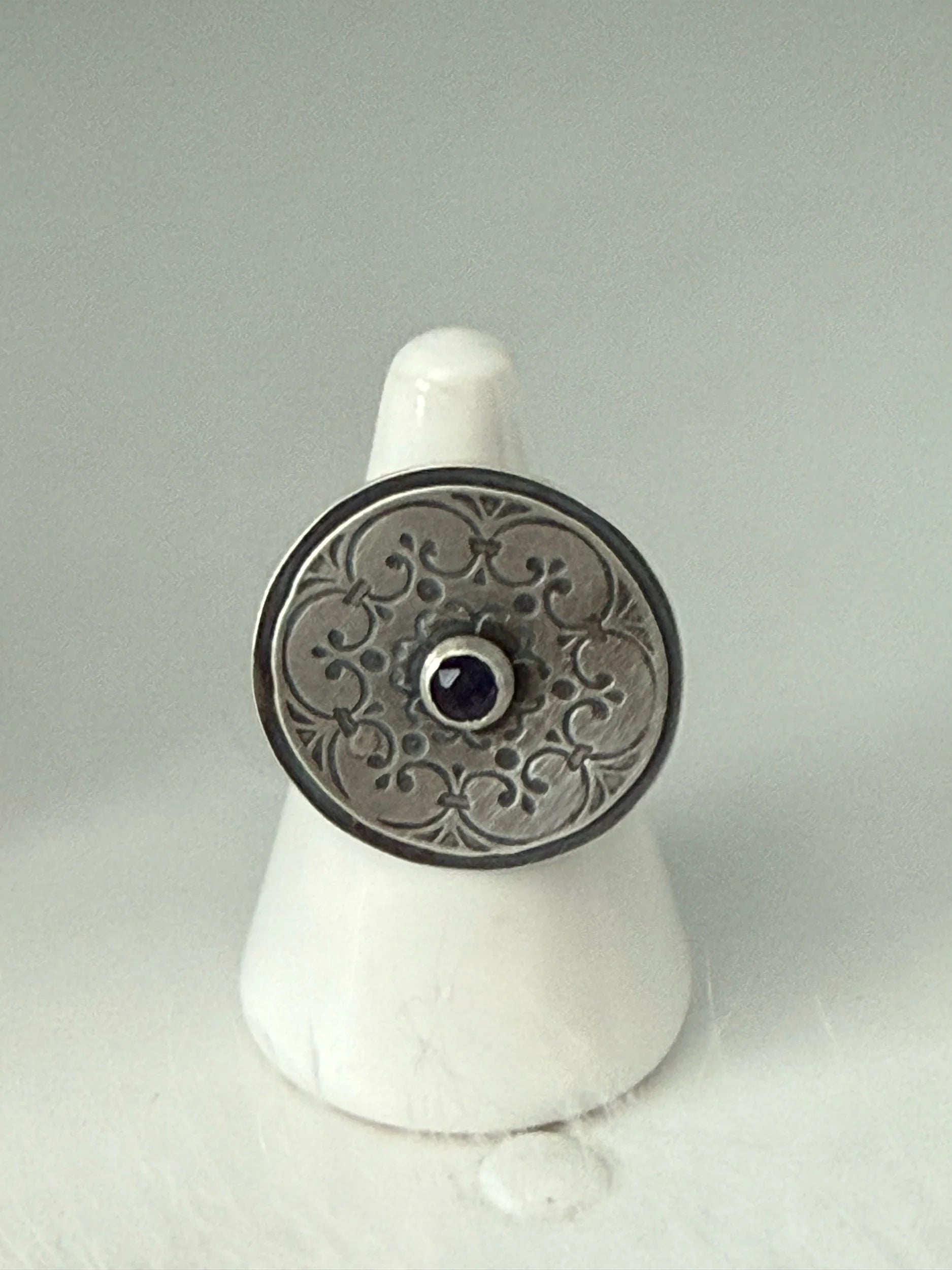 Amethyst Mandala Ring