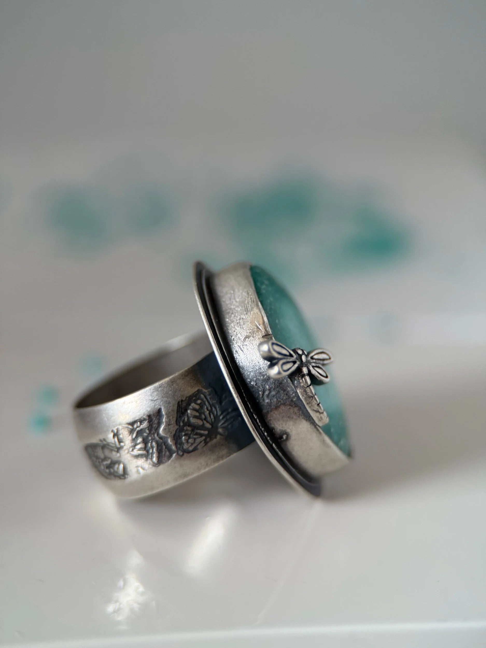 Whitewater Turquoise Dragonfly Ring