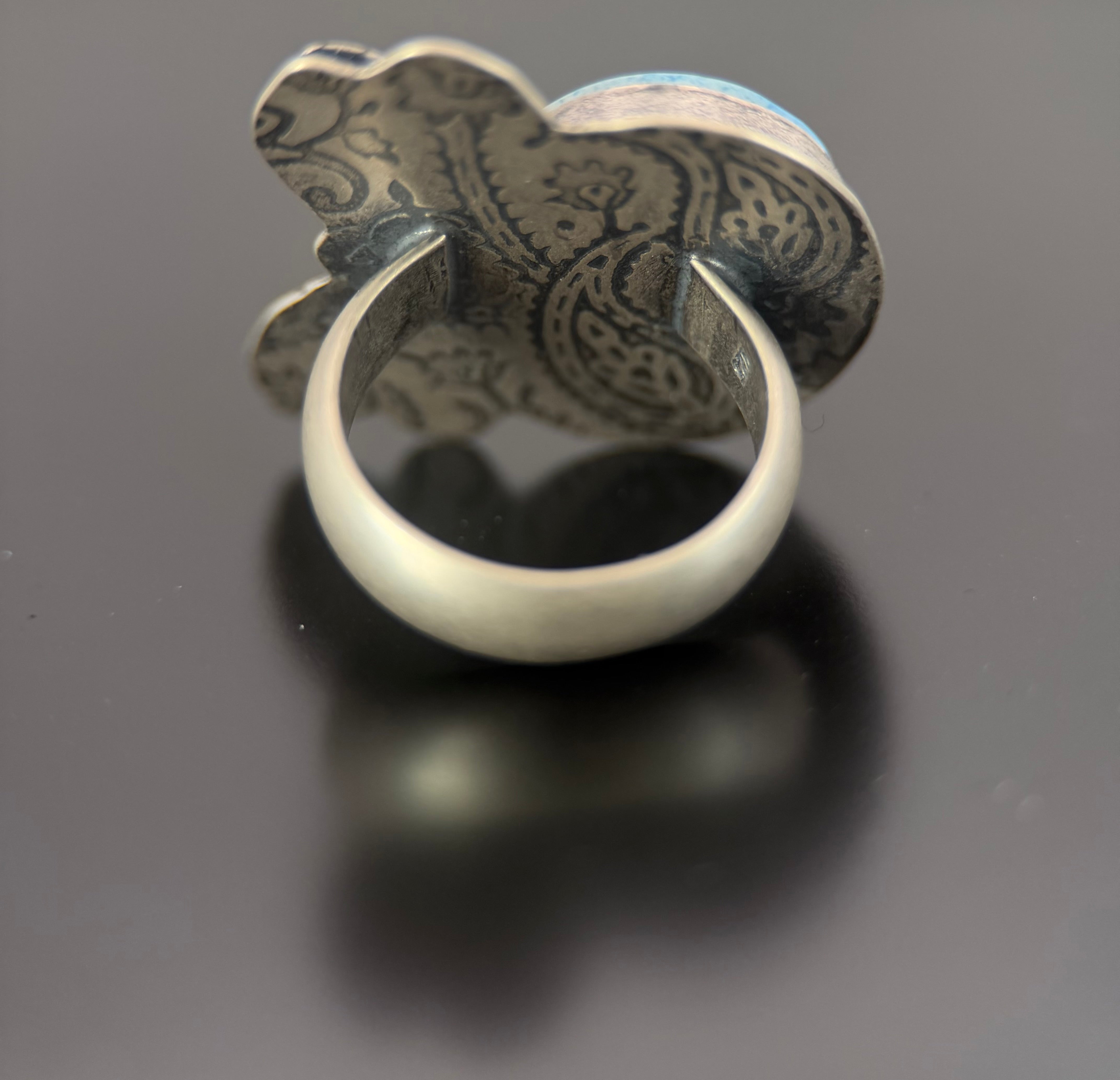 Golden Hills/Kazakhstan Turquoise Flower Ring