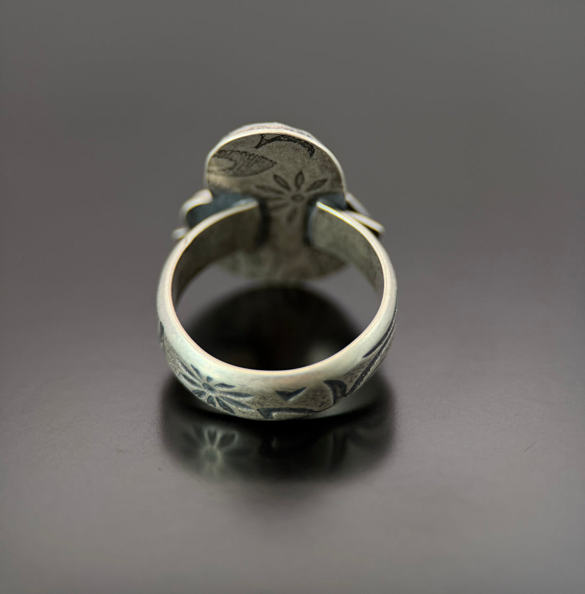 Teal Kyanite Silver Ring