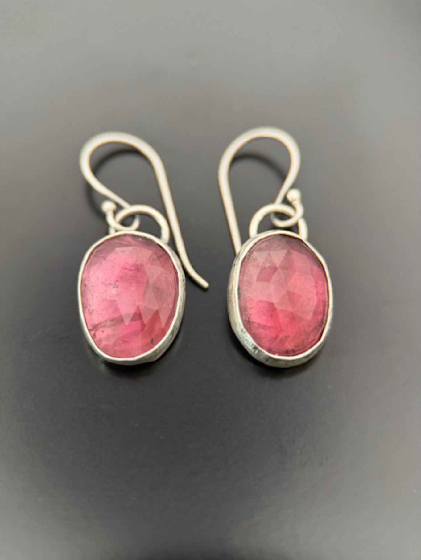 Rosecut Pink Tourmaline Drop Earrings