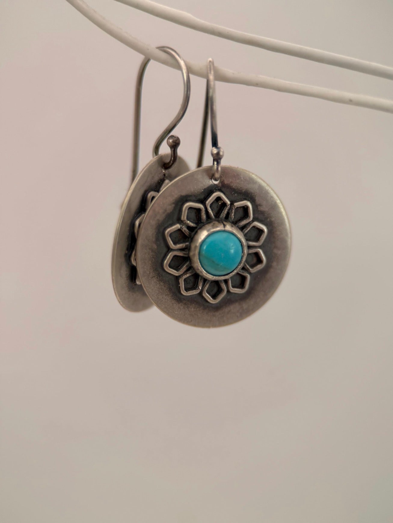 Turquoise Filigree Earrings