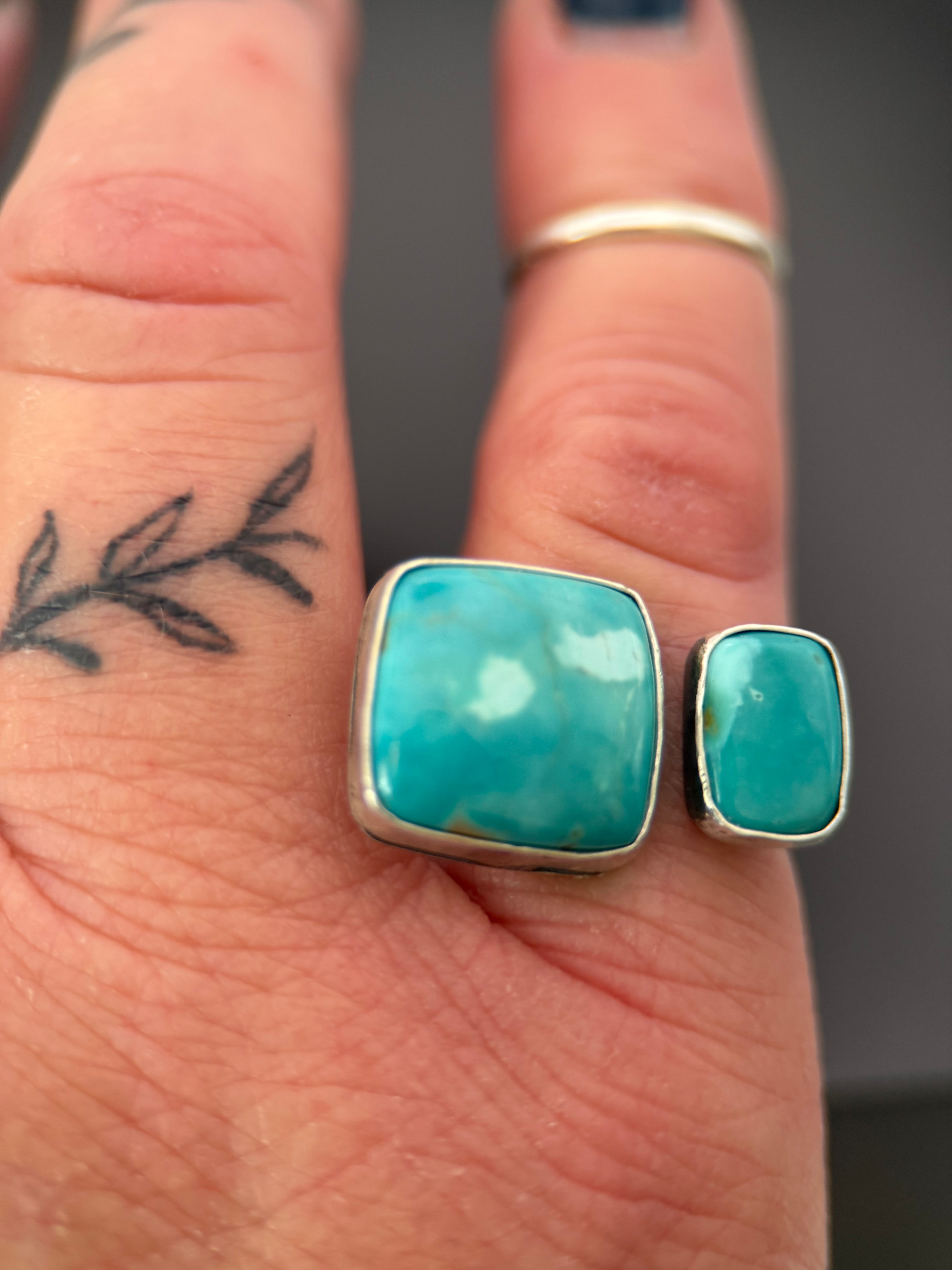 Pilot Mountain Turquoise Open Concept Ring