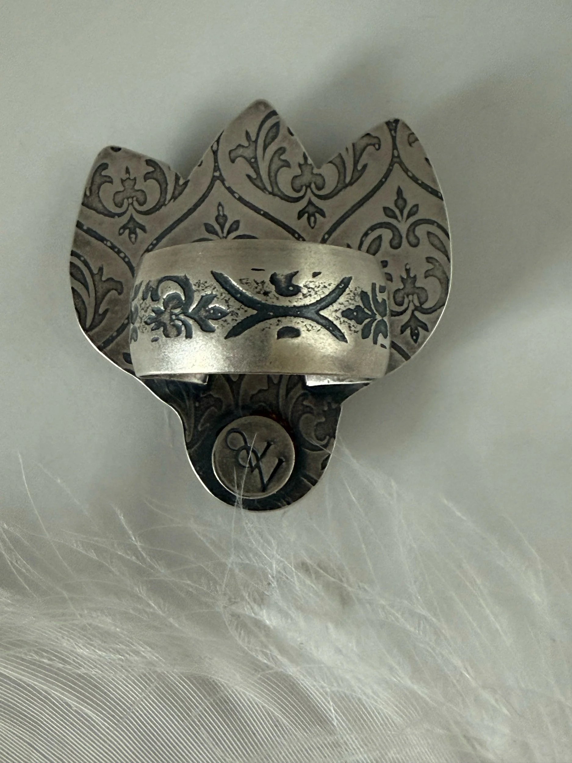 Pink Tourmaline Leaf Ring