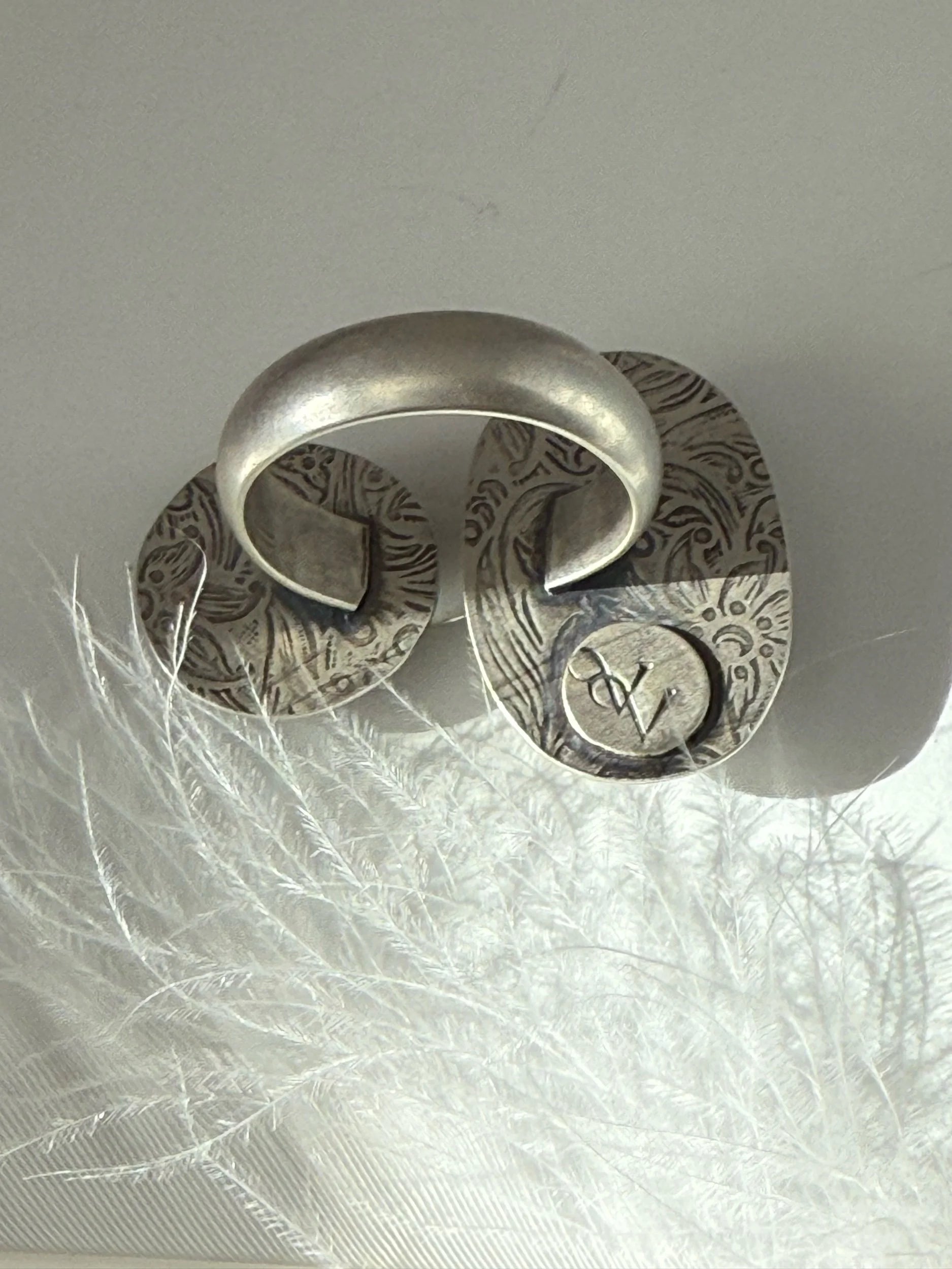 Pink and Purple Tourmaline Open Concept Ring