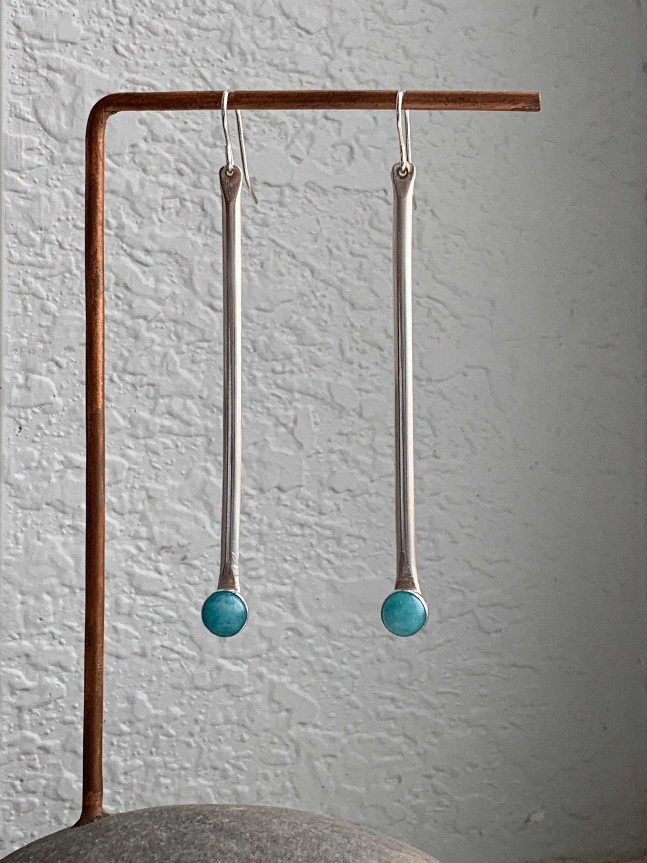Classic Amazonite Stick Earrings