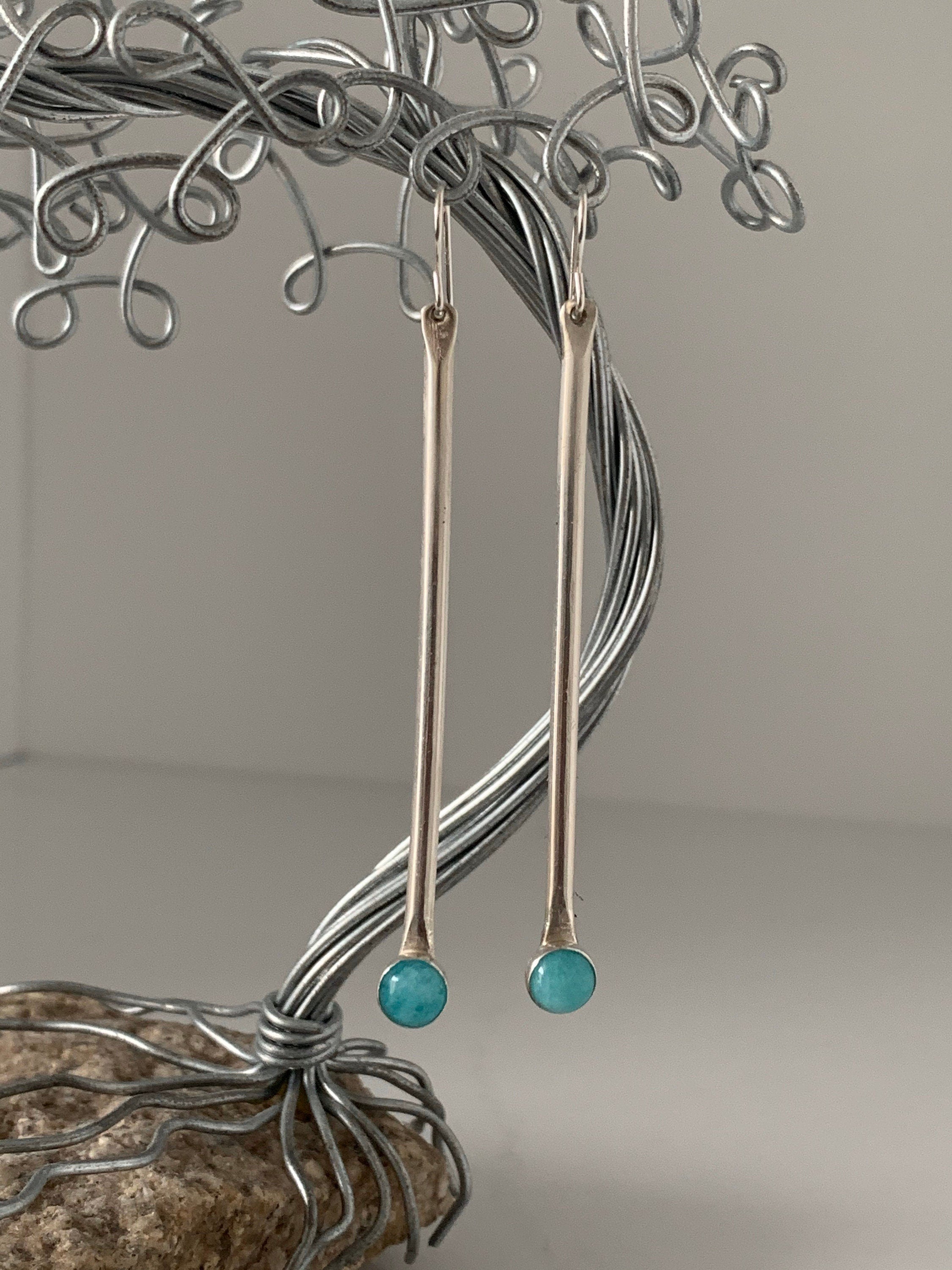 Classic Amazonite Stick Earrings