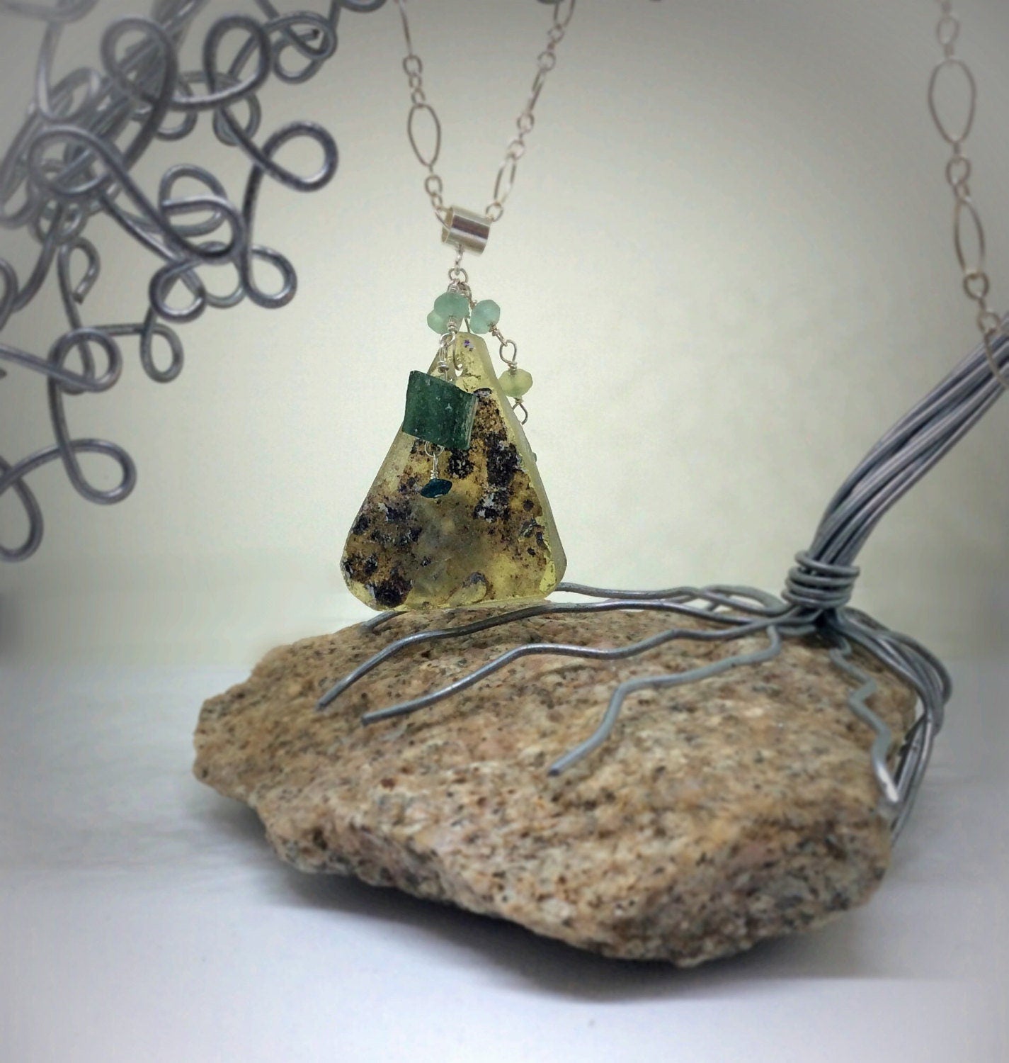 Large Statement Ancient Roman Glass Necklace