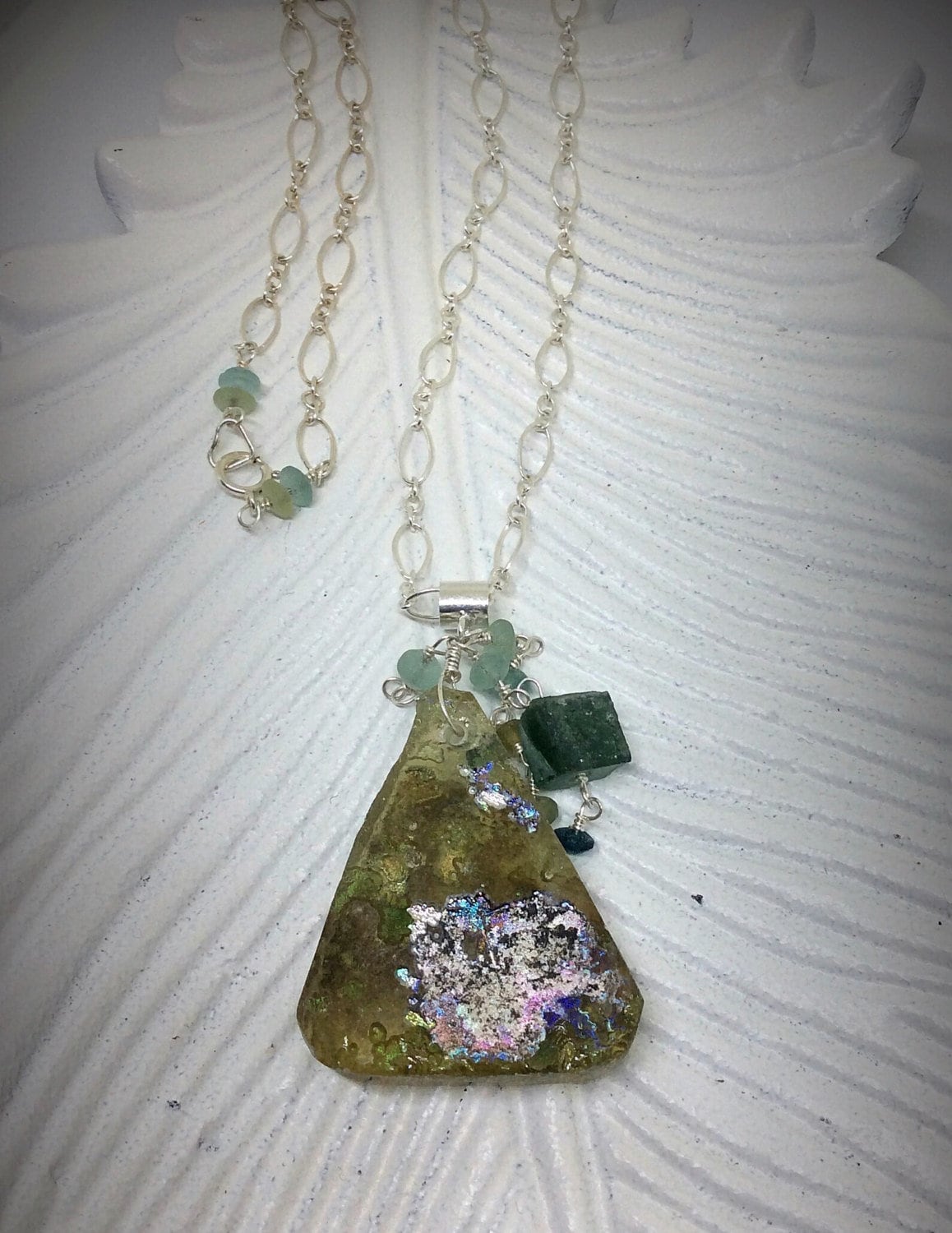 Large Statement Ancient Roman Glass Necklace