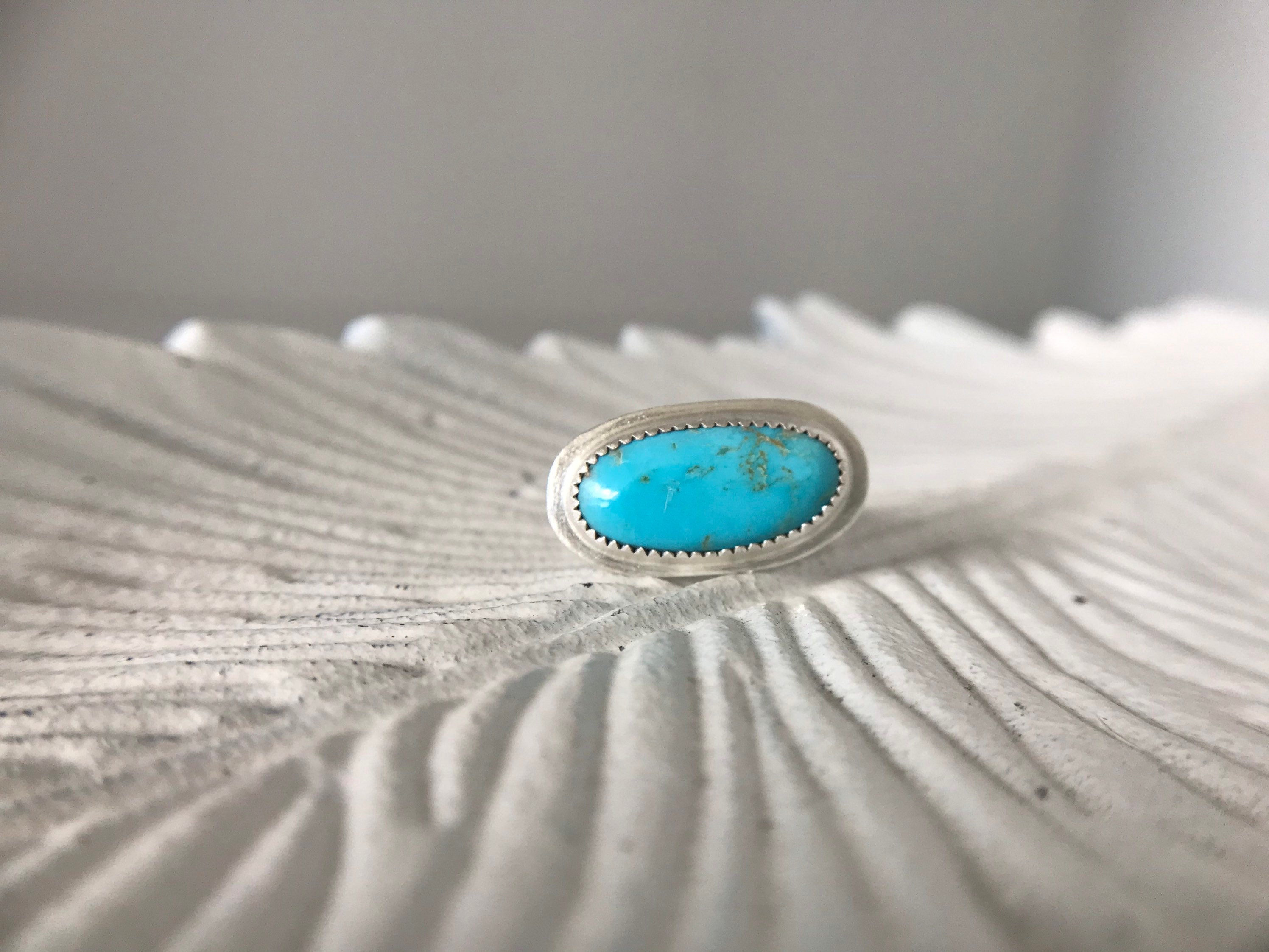 Sea Blue Turquoise Ring