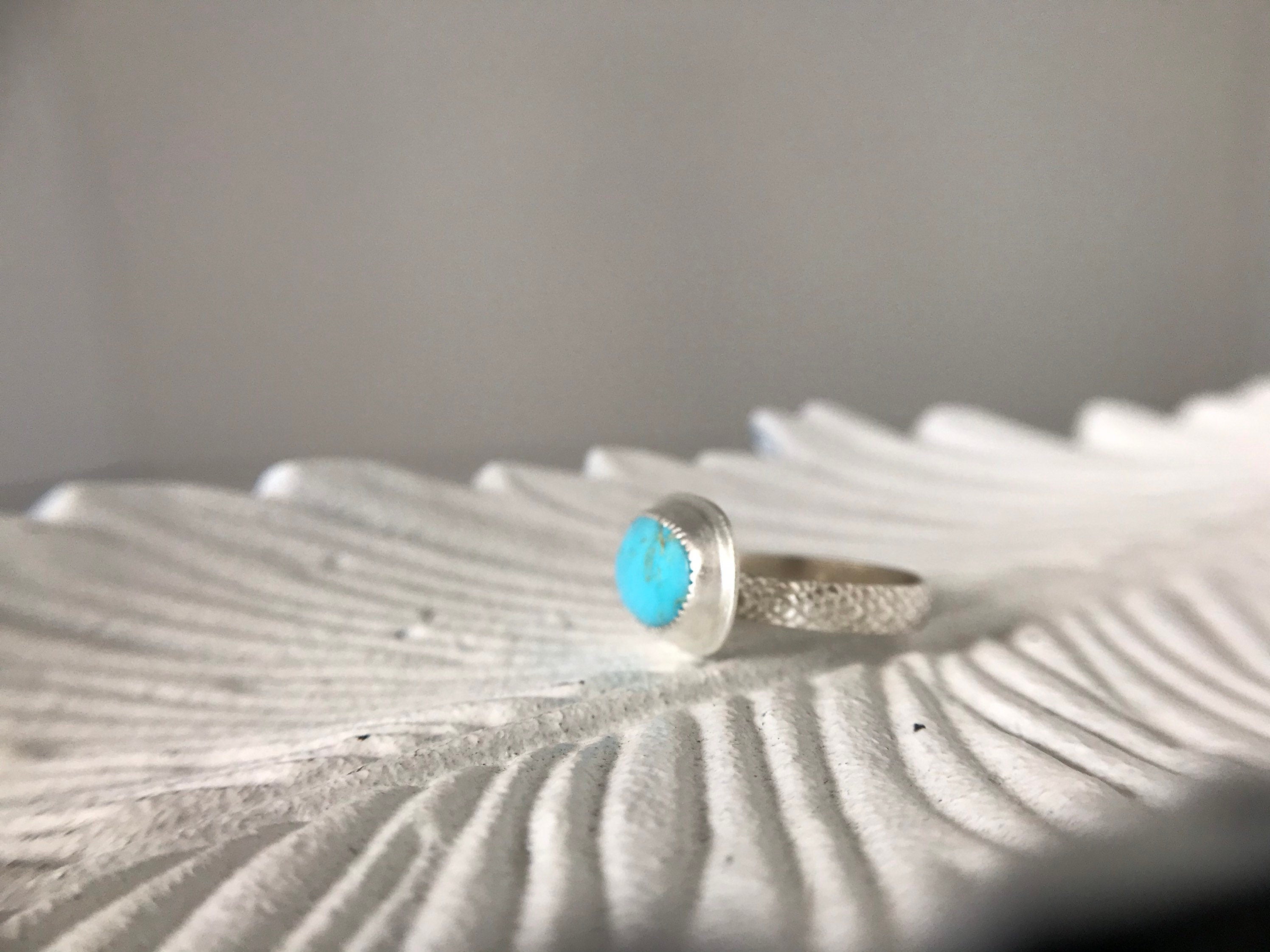 Sea Blue Turquoise Ring