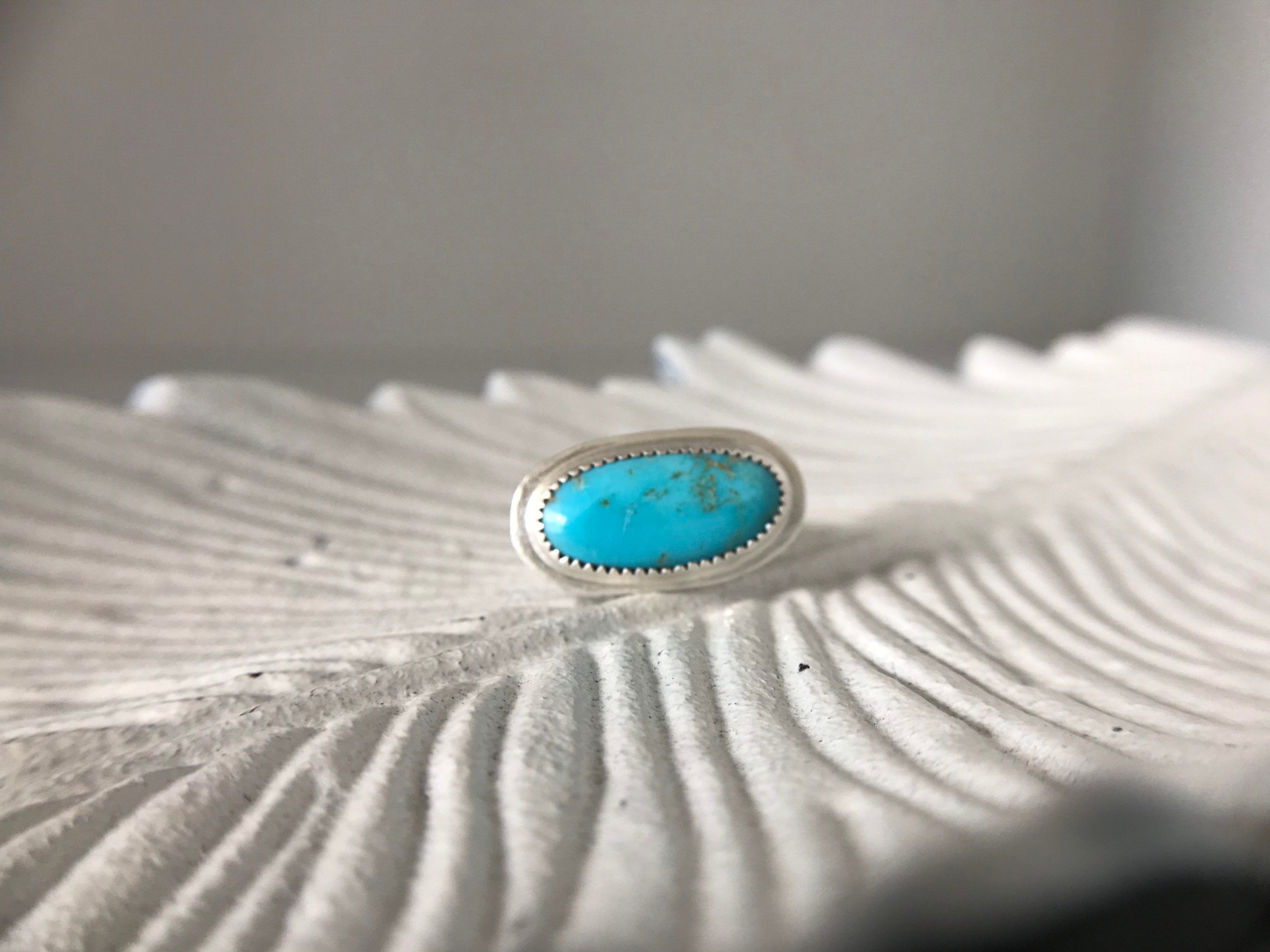 Sea Blue Turquoise Ring