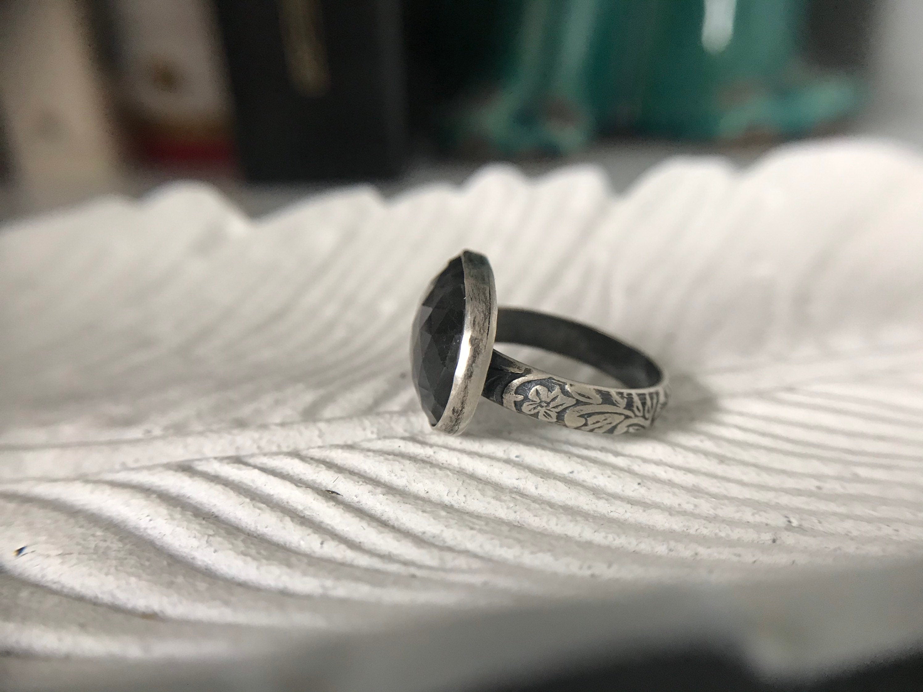 Bright Blue Flash Labradorite Ring