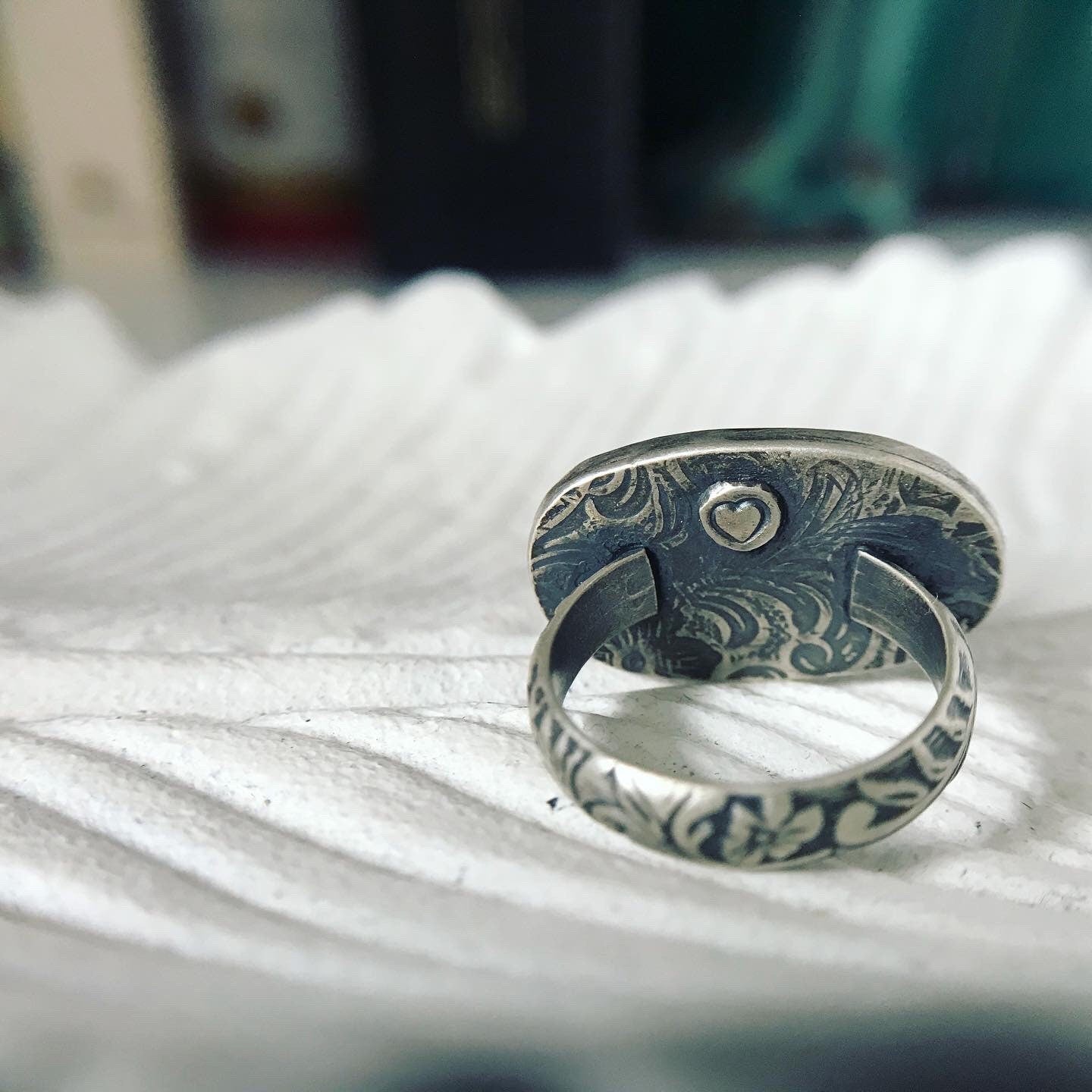 Bright Blue Flash Labradorite Ring