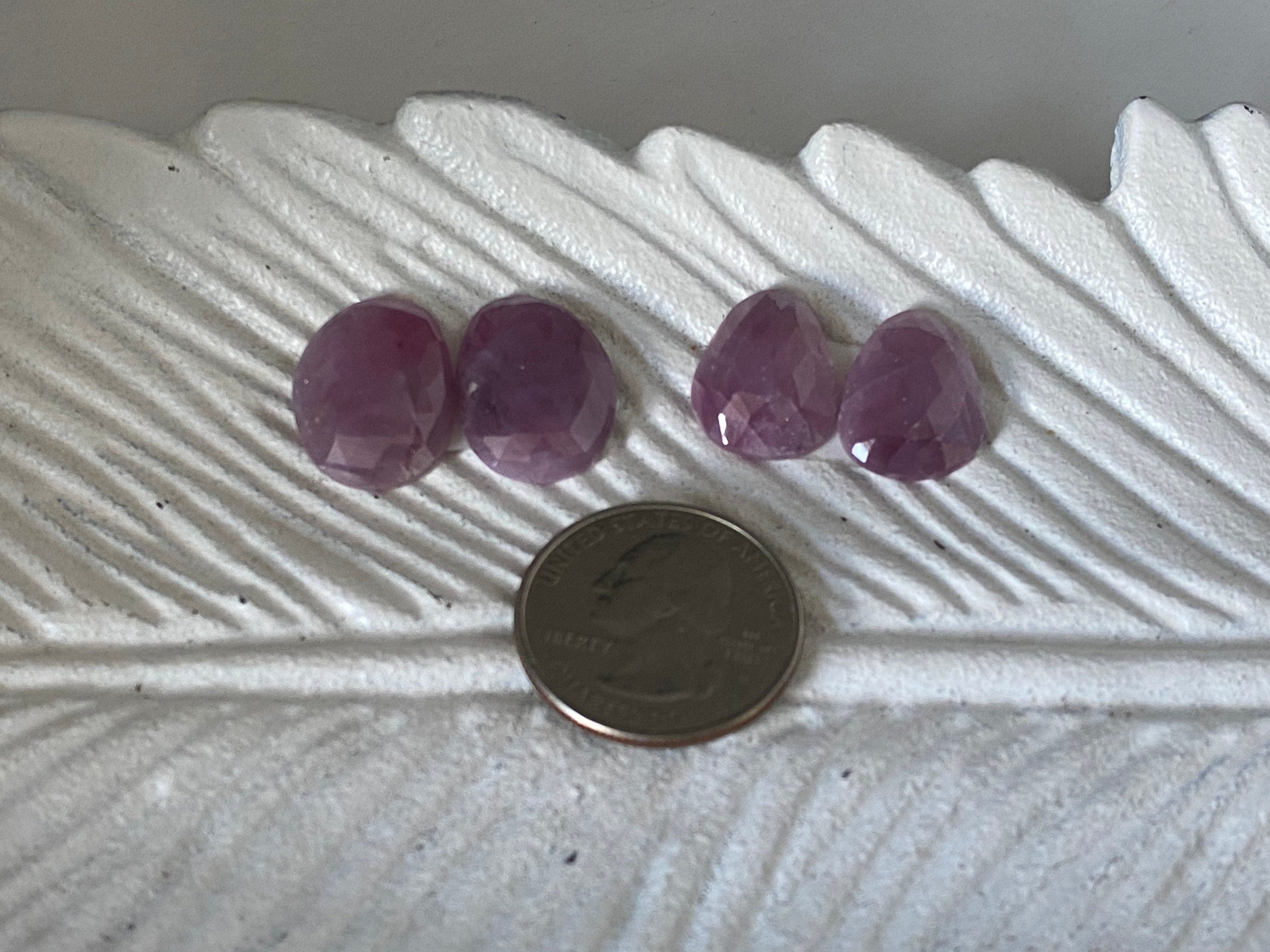 Classic Purple Pink Sapphire Cuff - Choose your stones & size!