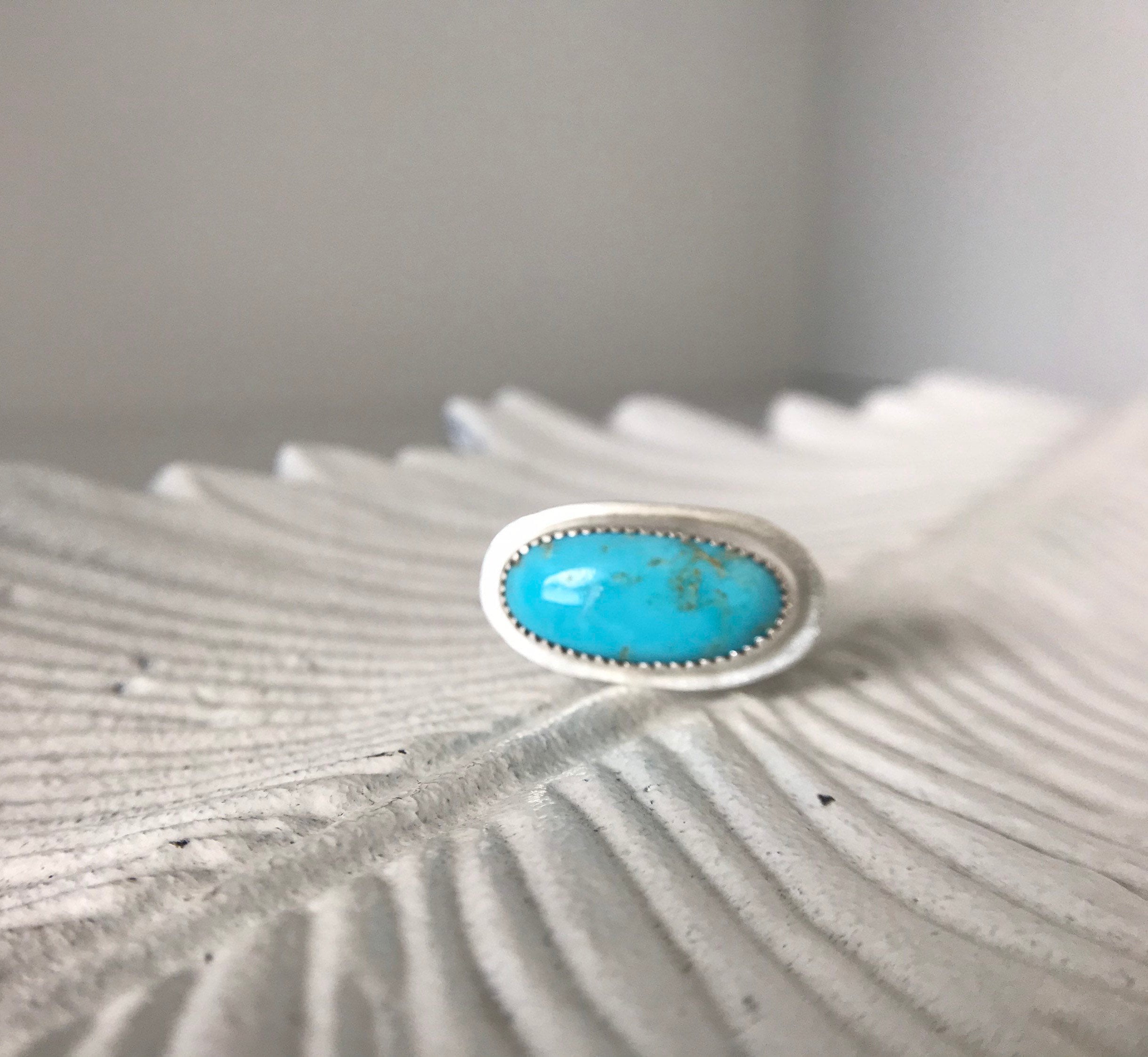 Sea Blue Turquoise Ring