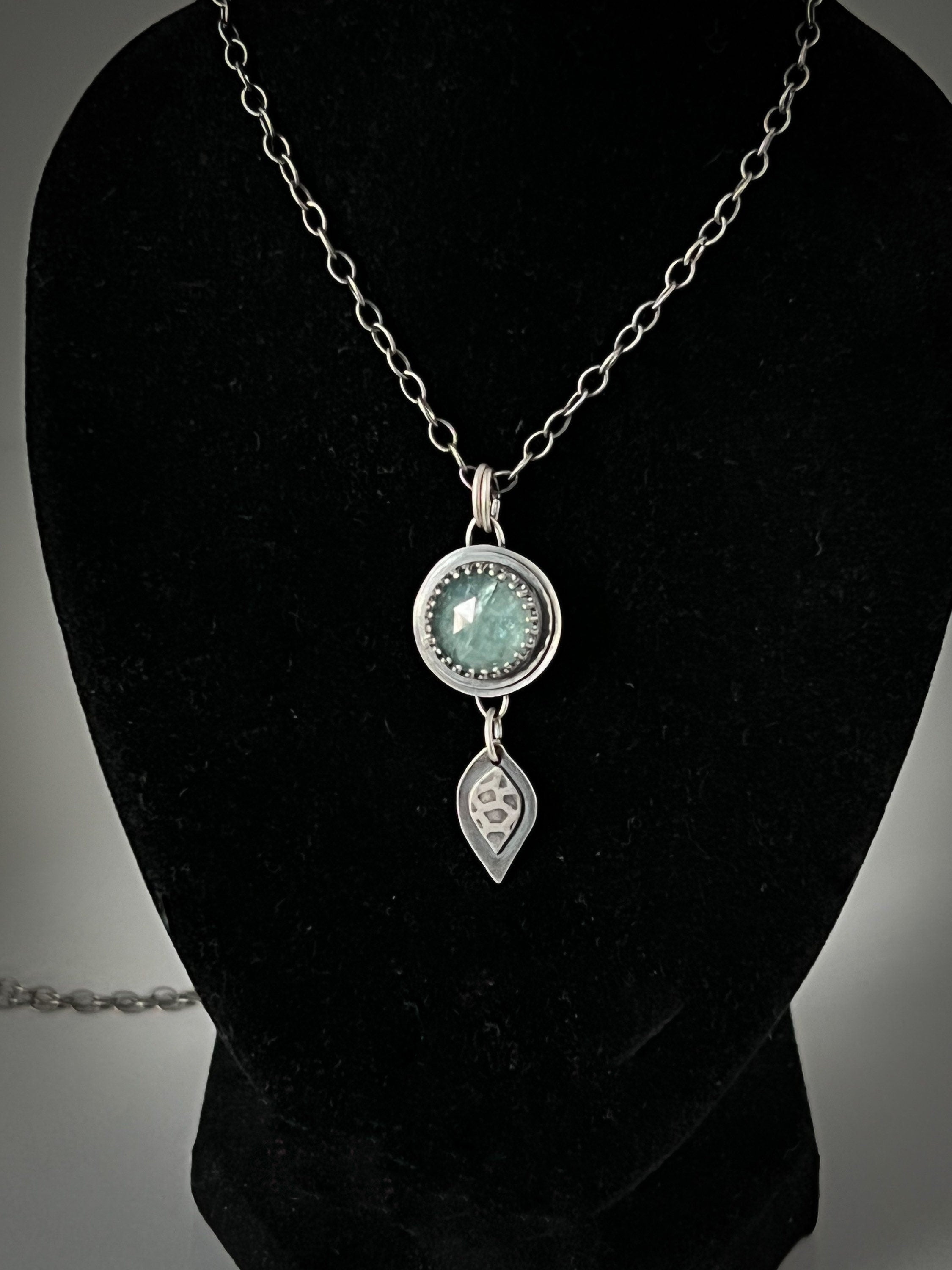 Delicate Aqua Kyanite Pendant ~ Sea Ice Collection