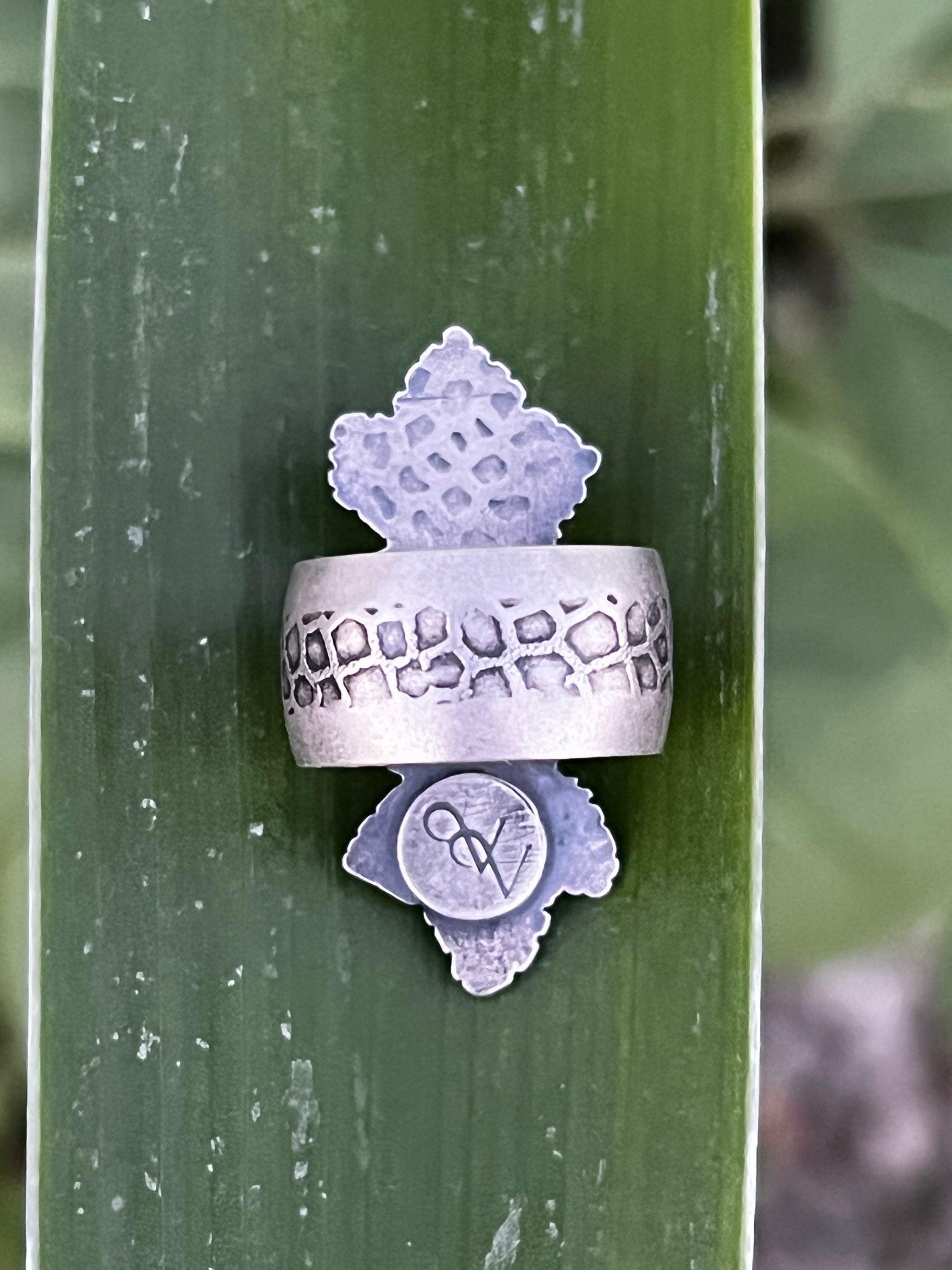 Treasure Mountain Turquoise and Leaf Ring