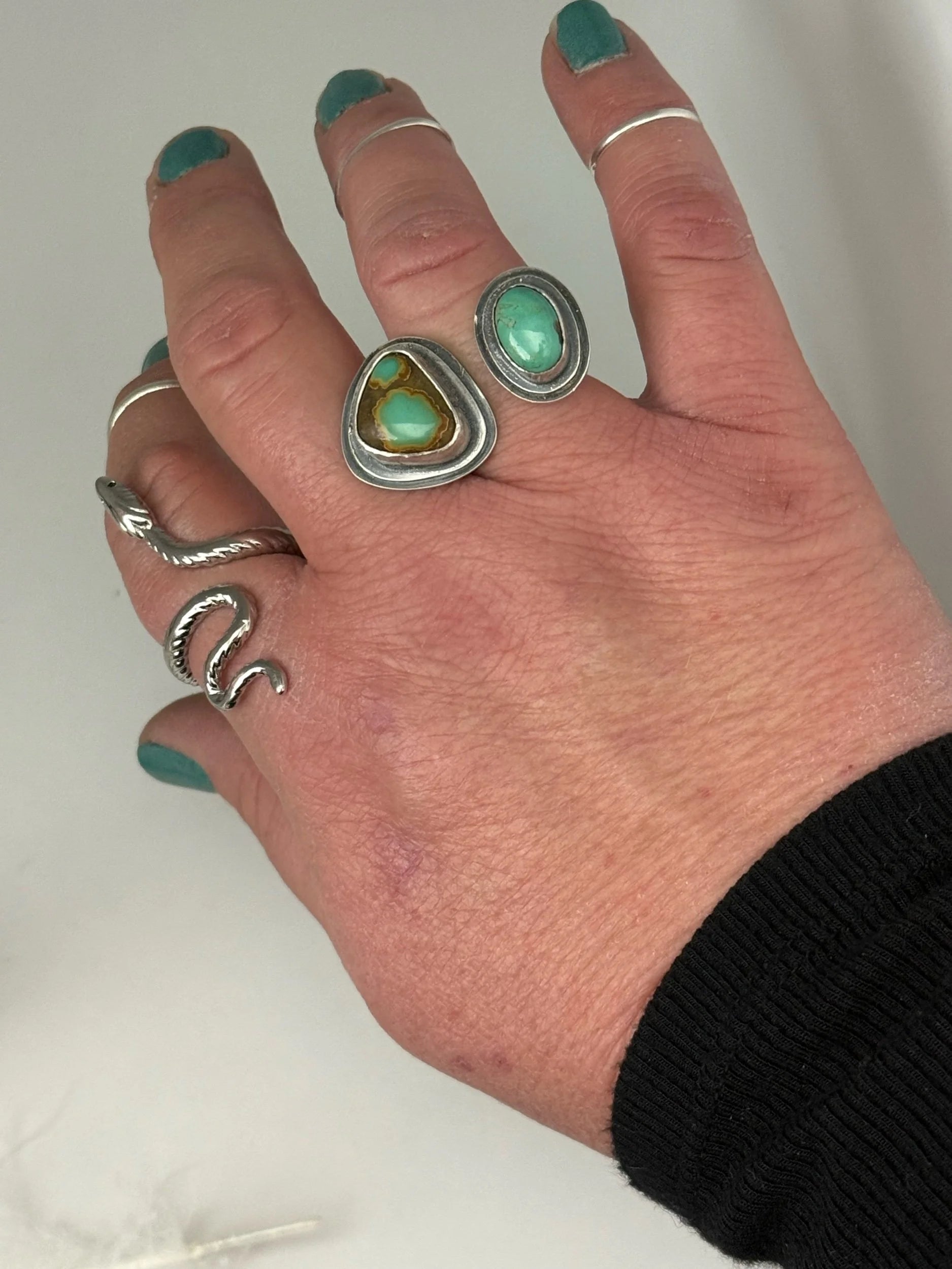 Iron Maiden Turquoise Open Concept Ring