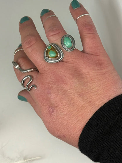 Iron Maiden Turquoise Open Concept Ring