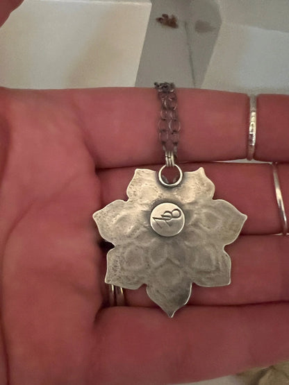 Rhodolite Garnet Mandala Pendant