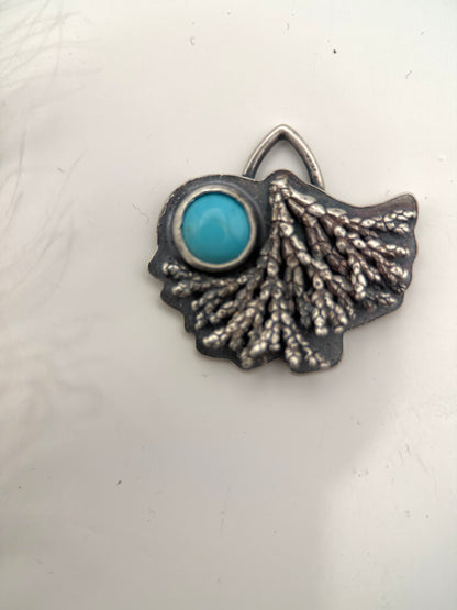Kingman Turquoise Cedar Pendant