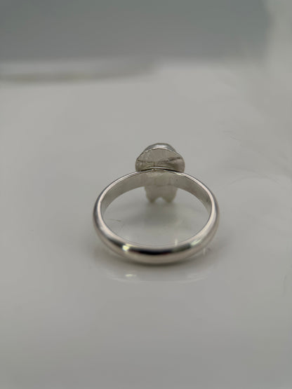 Indicolite Tourmaline Bow Silver Ring