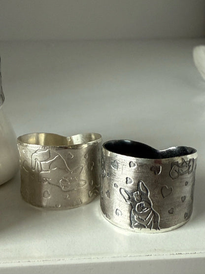 Silver Frenchie Ring