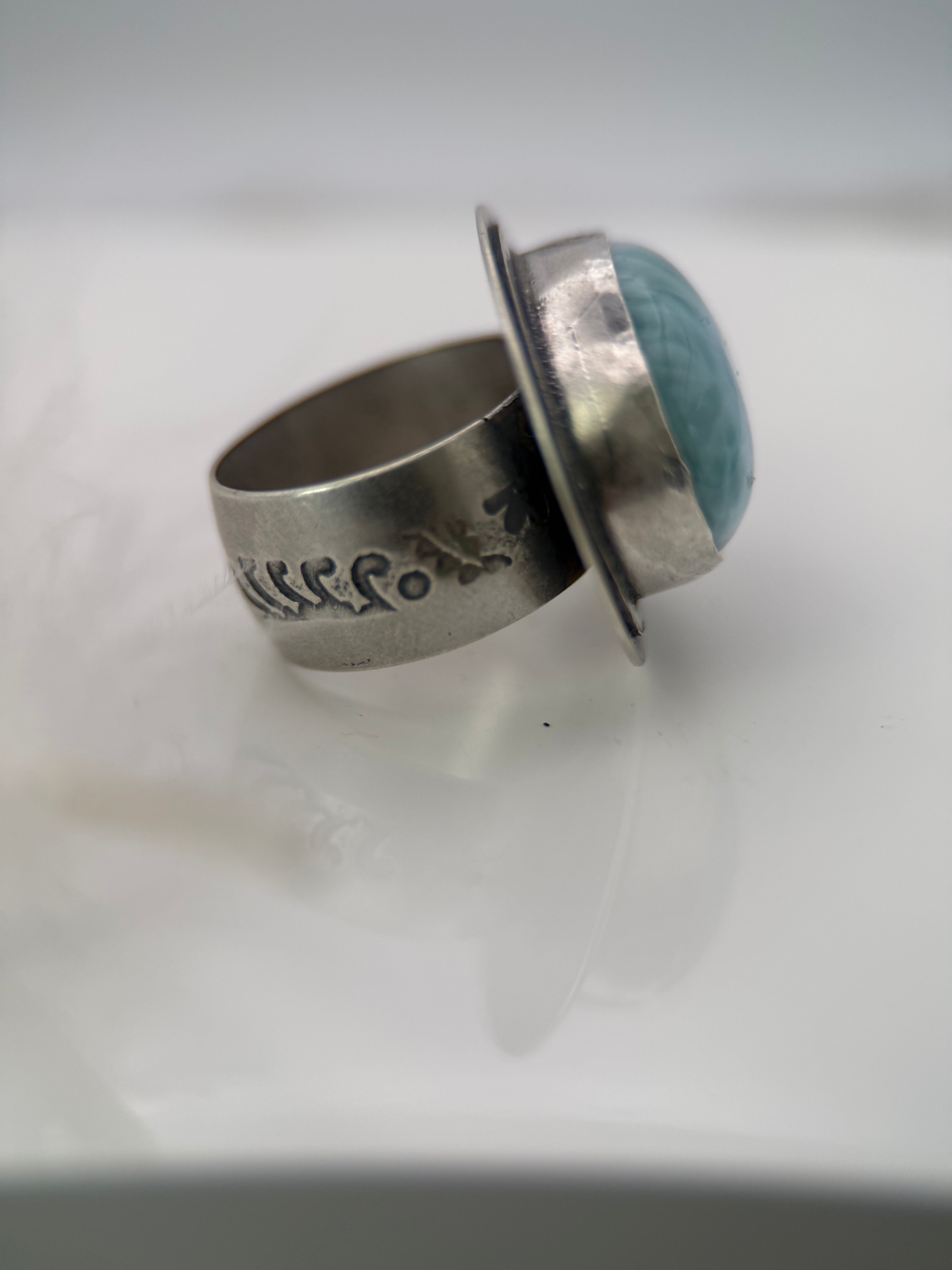 Larimar Silver Ring