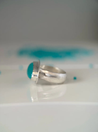 Amazonite East West Ring