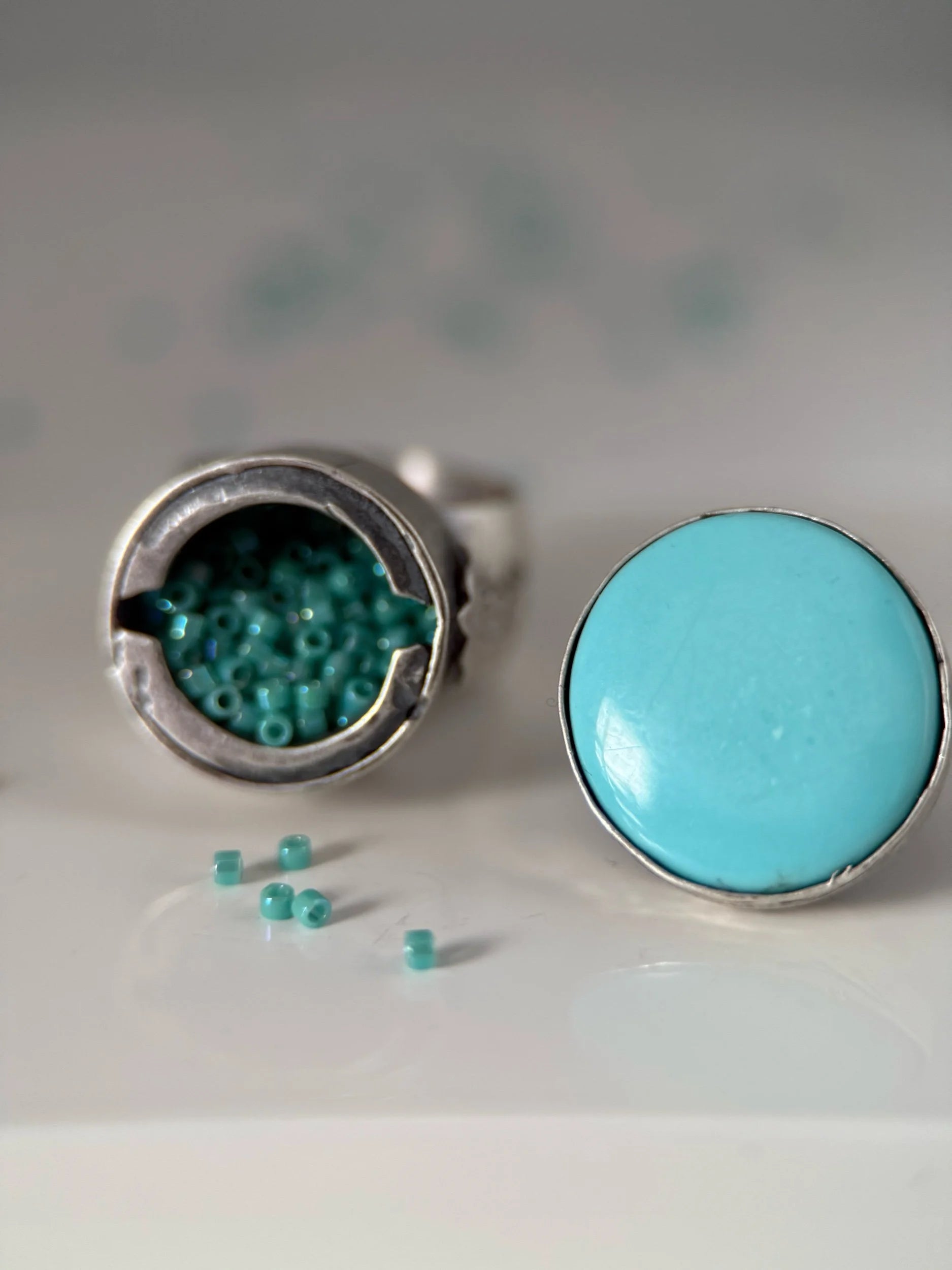 Kingman Turquoise Poison Ring