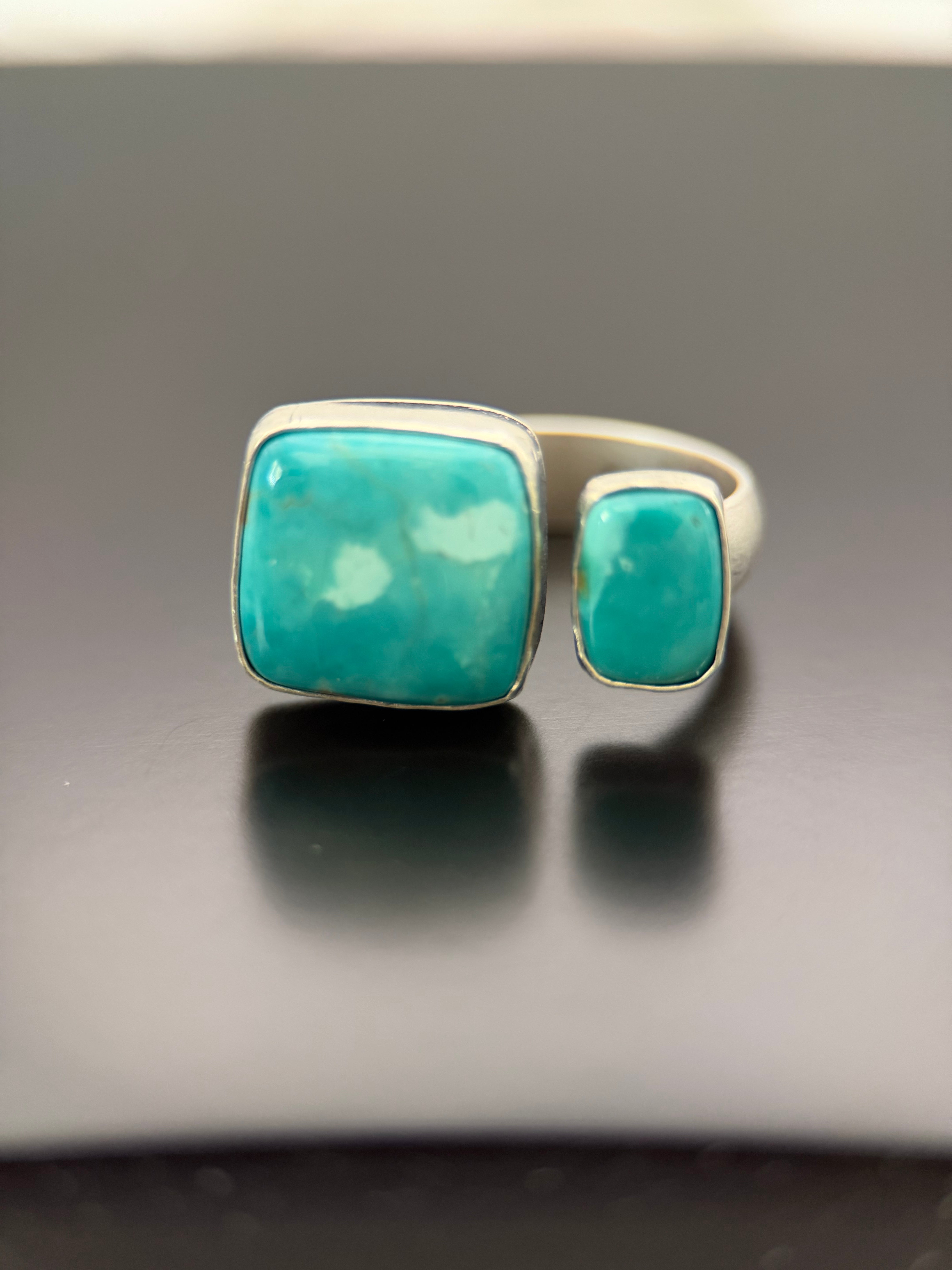 Pilot Mountain Turquoise Open Concept Ring