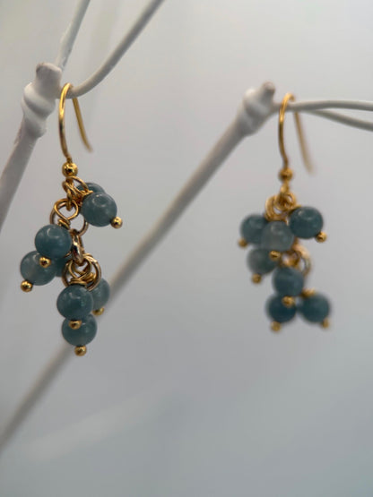 Medium Gold Guatemalan Jade Leaf Bracelet & Earrings