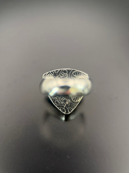 Triangle Aqua Teal Bridewell Stone Ring