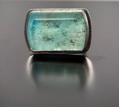 Aqua Blue Bridewell Stone Ring