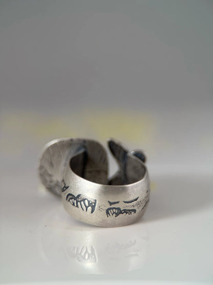 Pale Yellow Tourmaline Adjustable Butterfly Ring