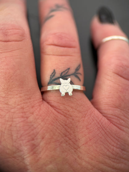 Silver Corgi Ring