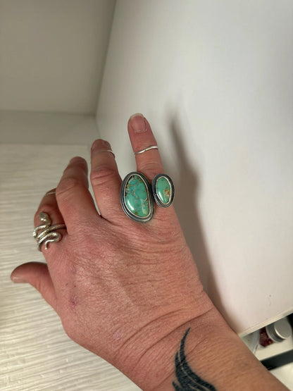 Iron Maiden Turquoise Adjustable Ring