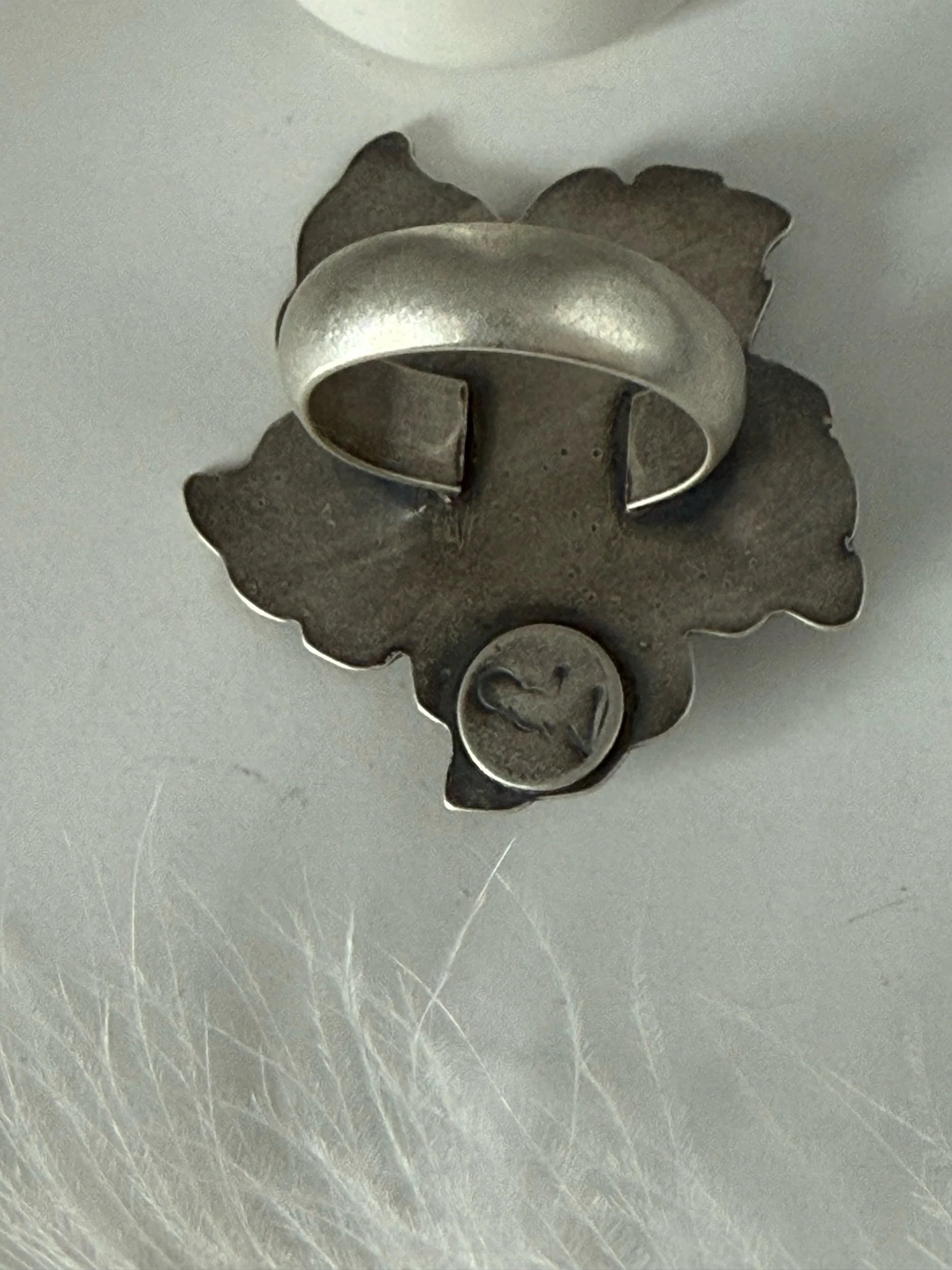 Silver Hibiscus Flower Ring