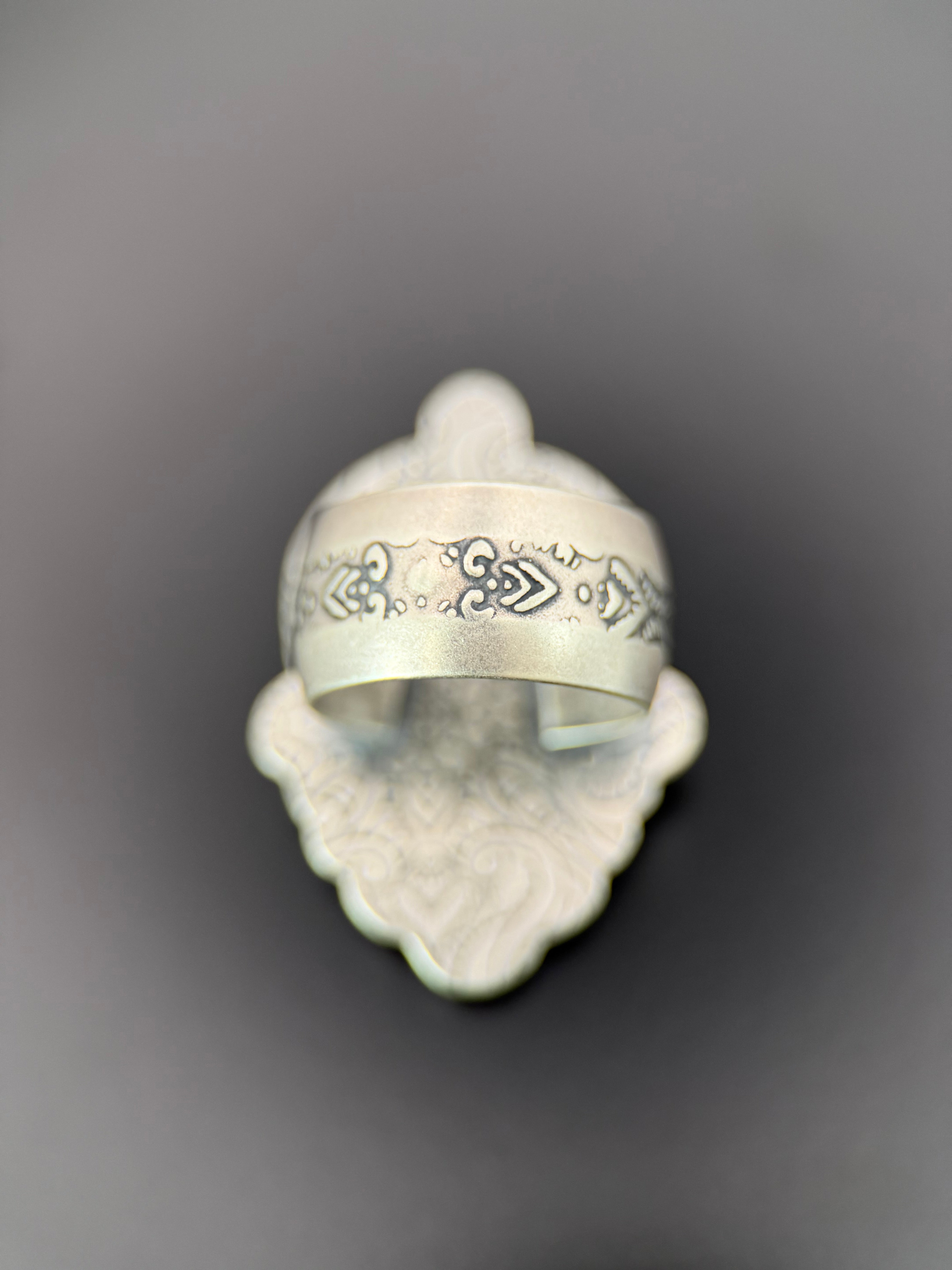 Desert Bloom Variscite Silver Bubbles Ring