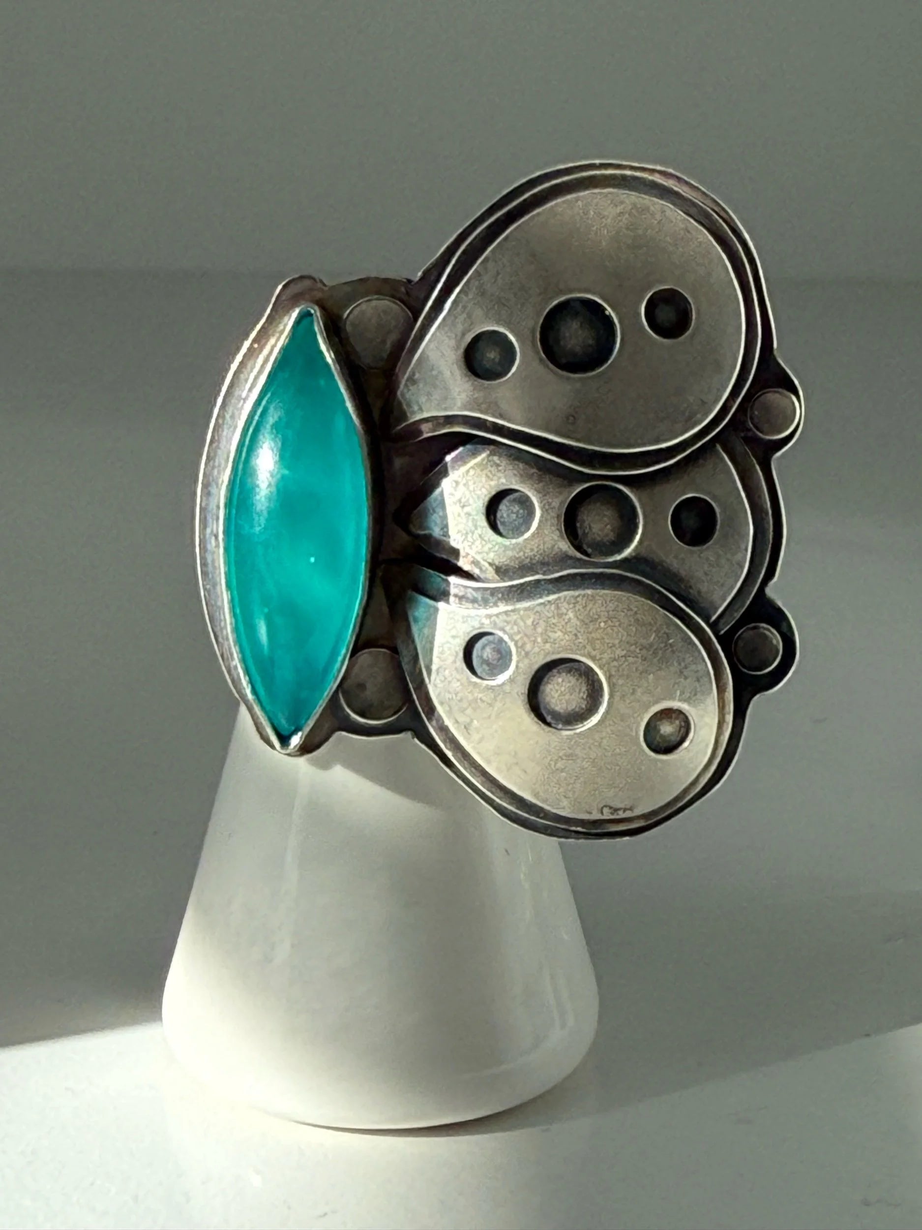 Amazonite Paisley Ring