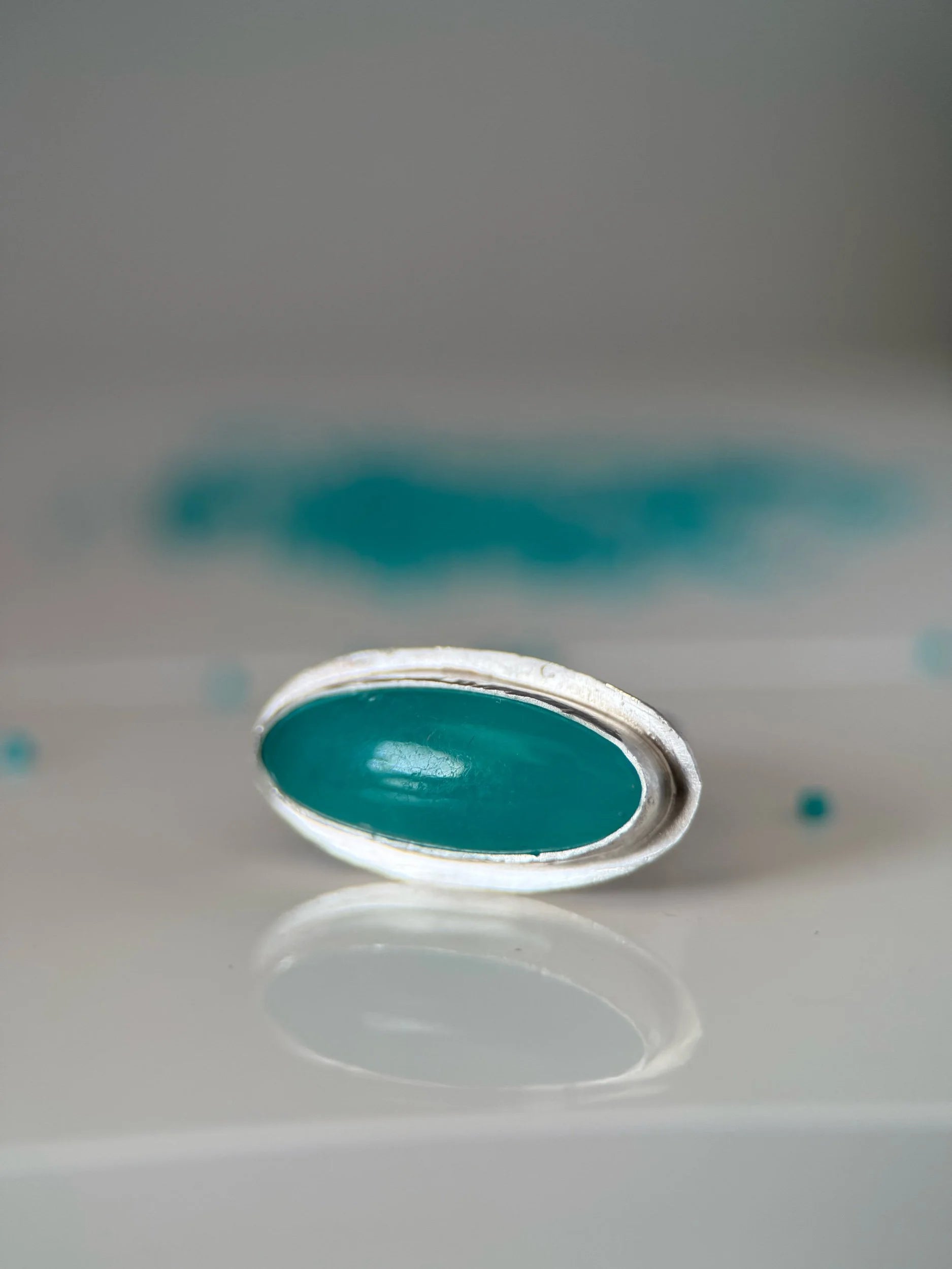 Amazonite East West Ring